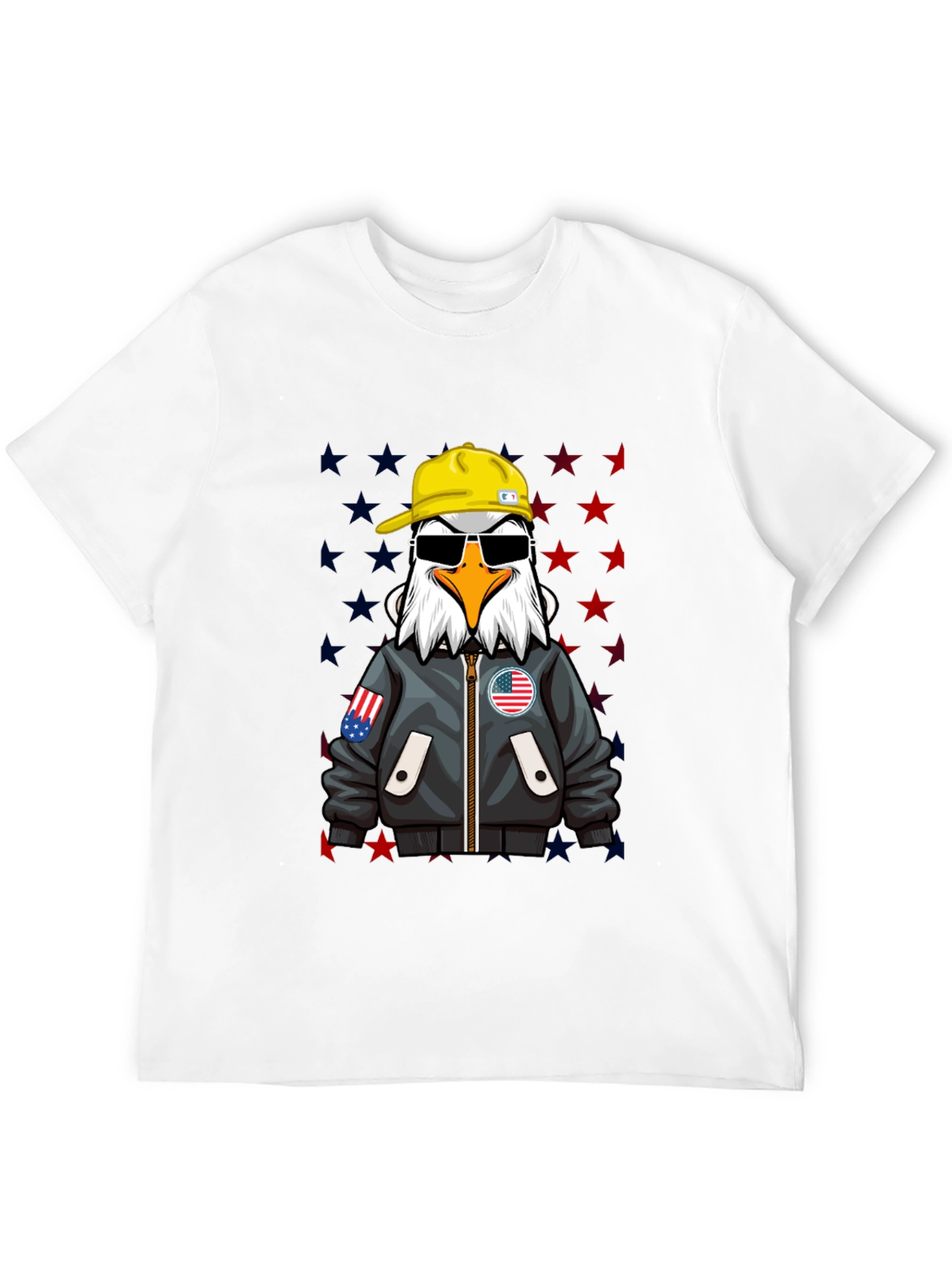 Black American Eagle Graphic Tee - Cool Patriotic Design view 12