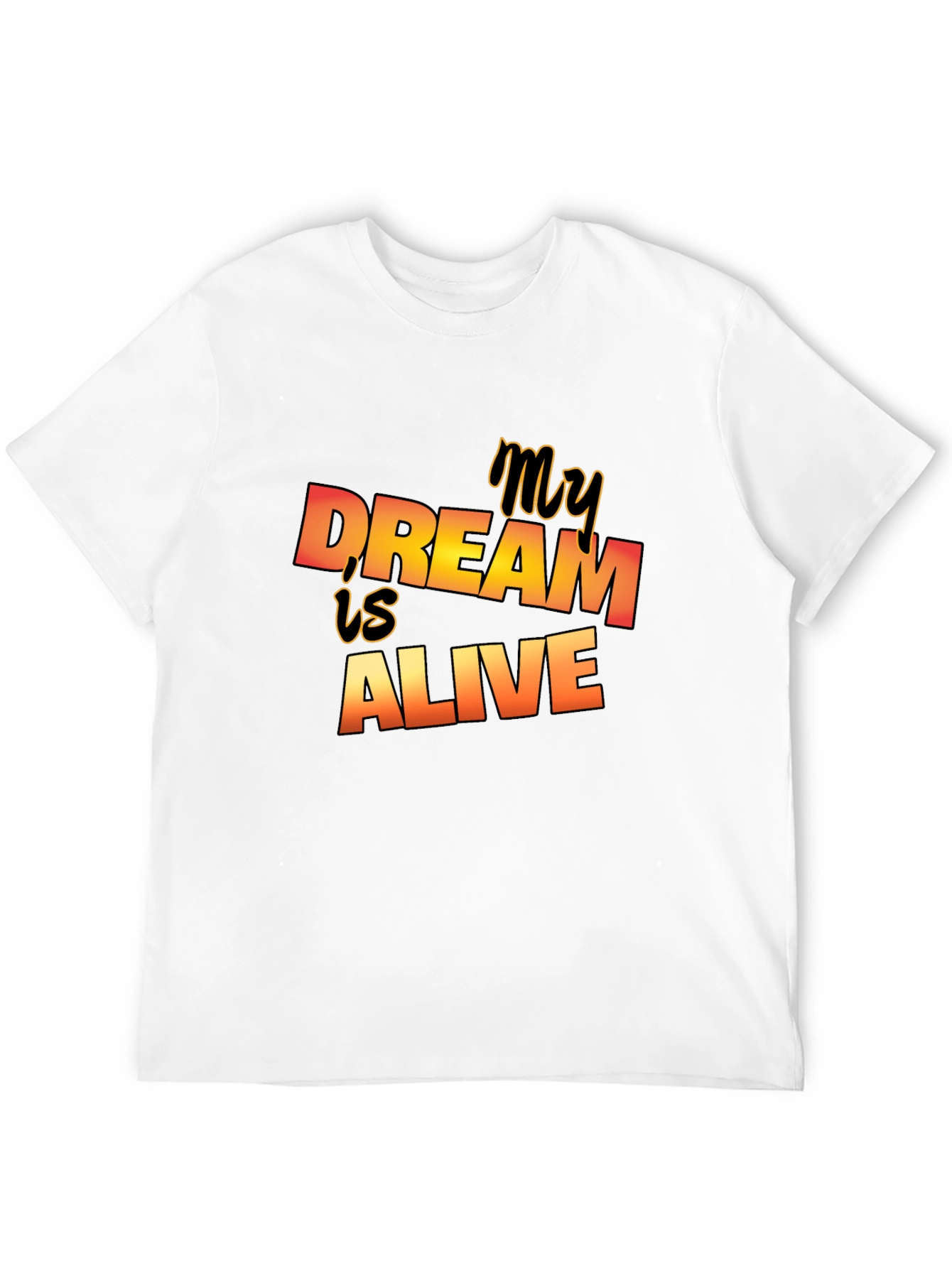 Black My Dream is Alive Graphic Tee - Stylish Black T-Shirt view 12