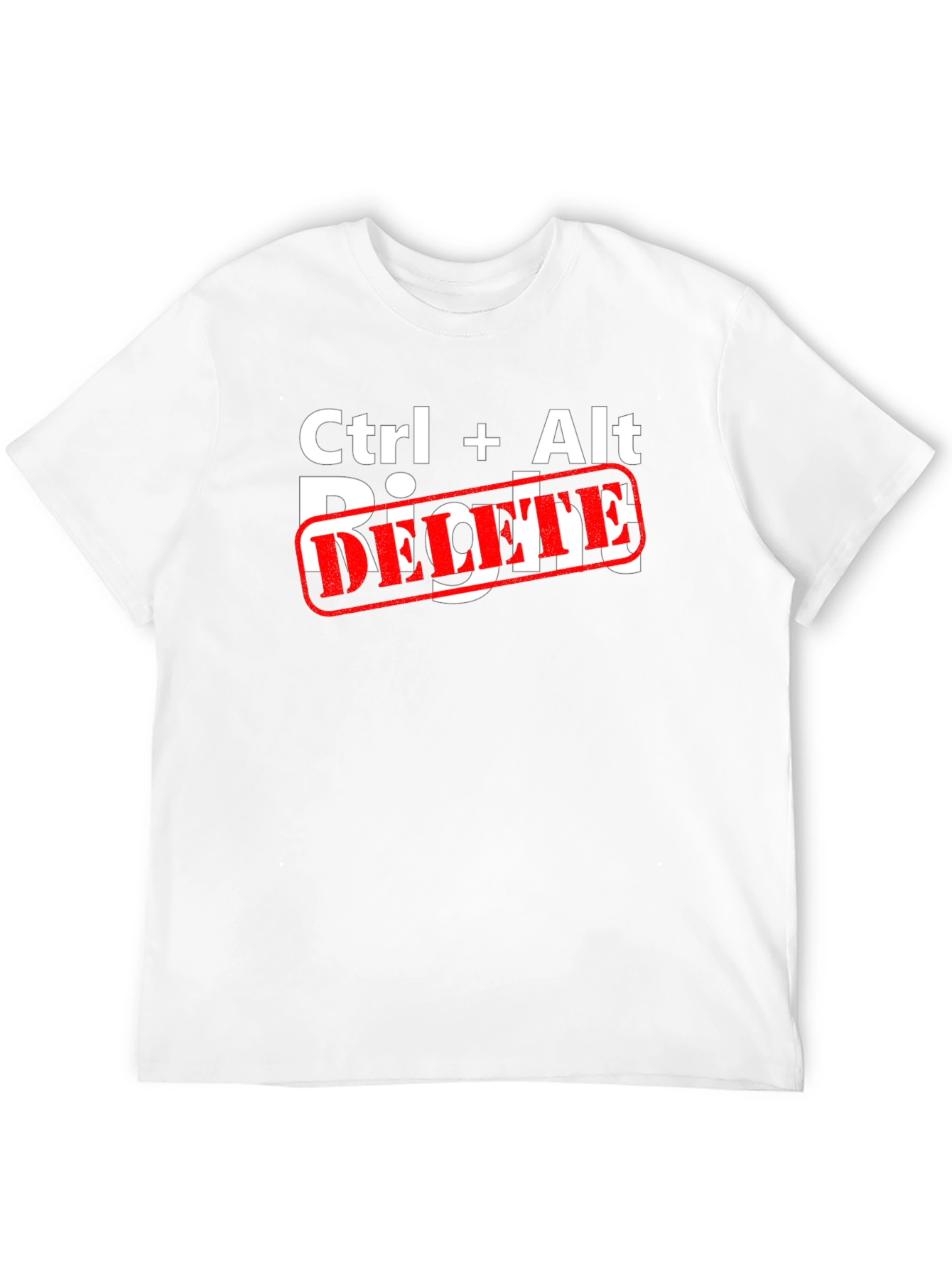 Black Ctrl+Alt Delete Graphic T-Shirt - Black Cotton Blend view 12
