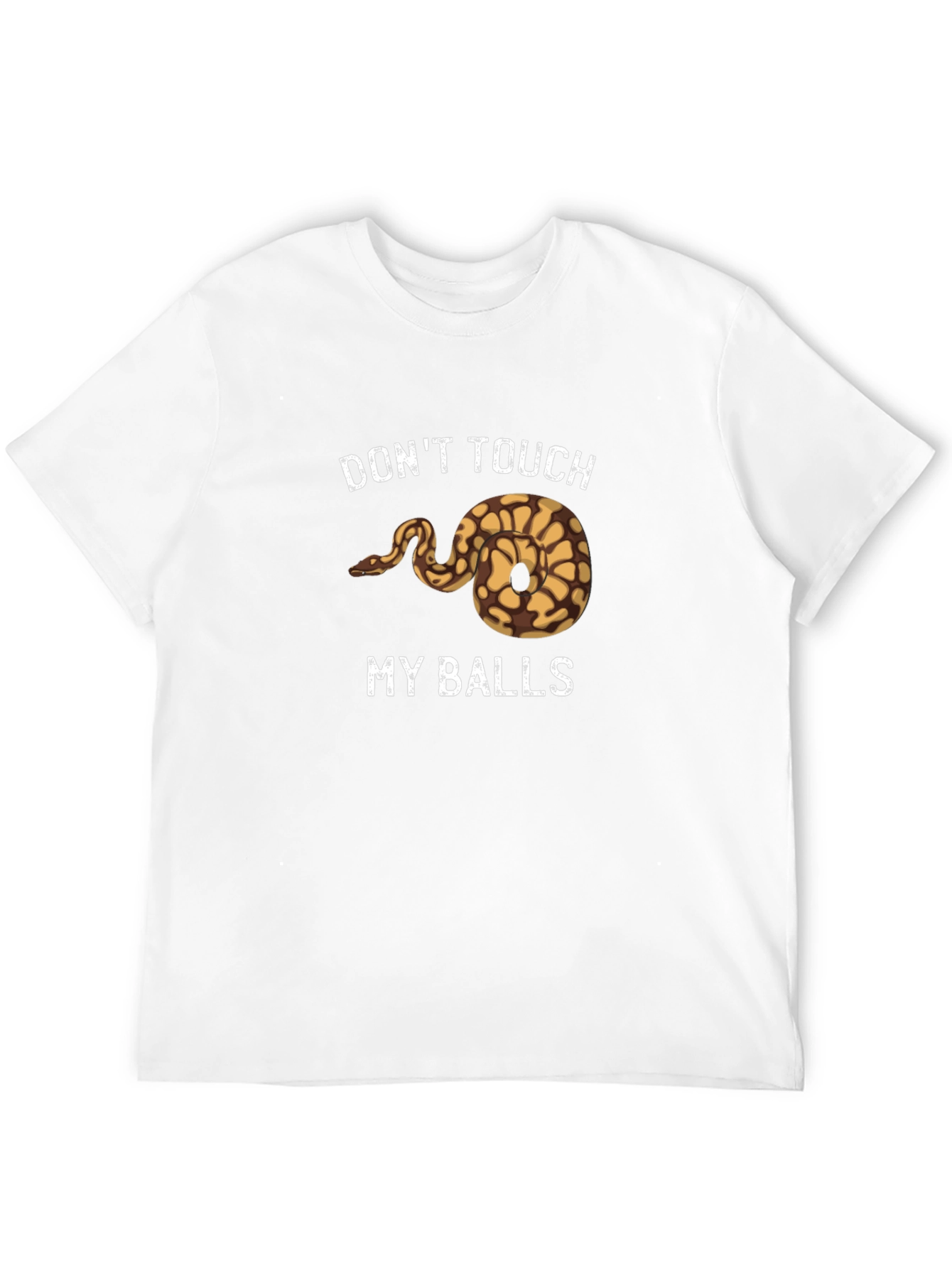 Black Don't Touch My Balls Snake Graphic T-Shirt view 12