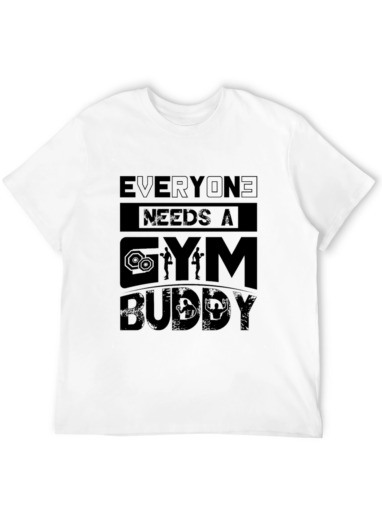 Black Gym Buddy T-Shirt - Everyone Needs One view 12