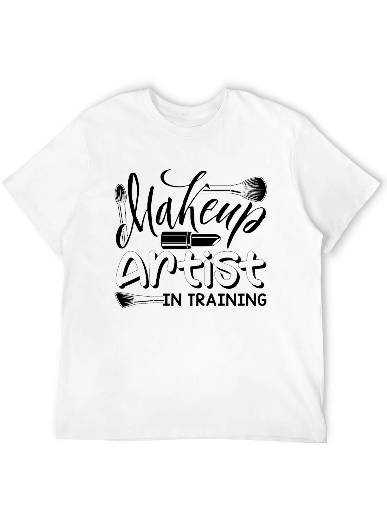 Black Makeup Artist in Training Black T-Shirt view 12