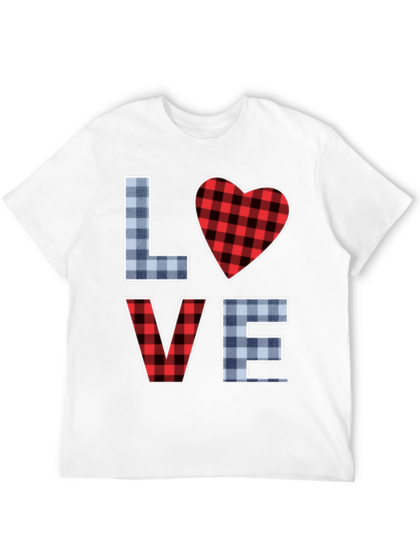 Plaid LOVE Graphic T-Shirt - 12