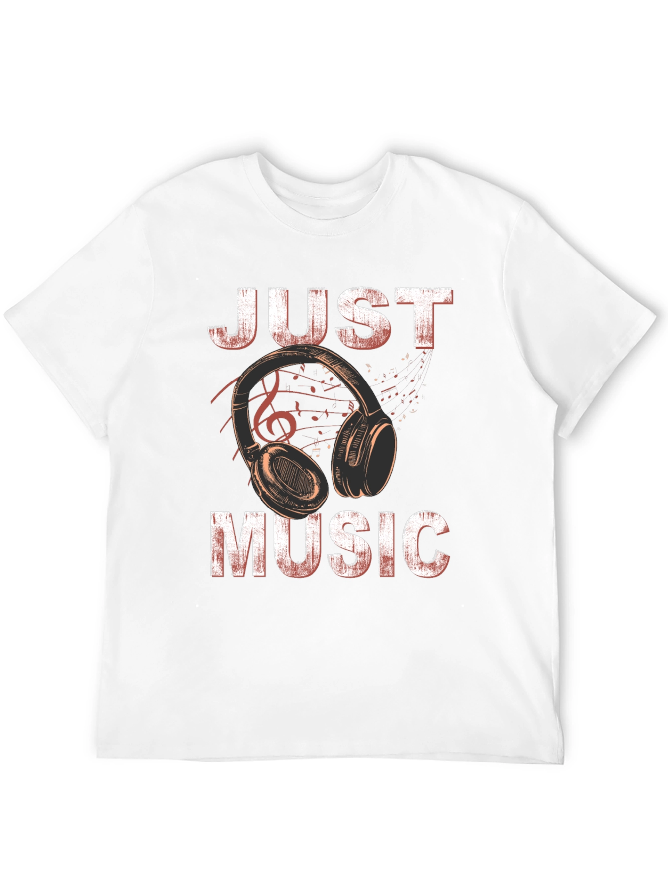 Black Just Music Black Graphic T-Shirt view 12