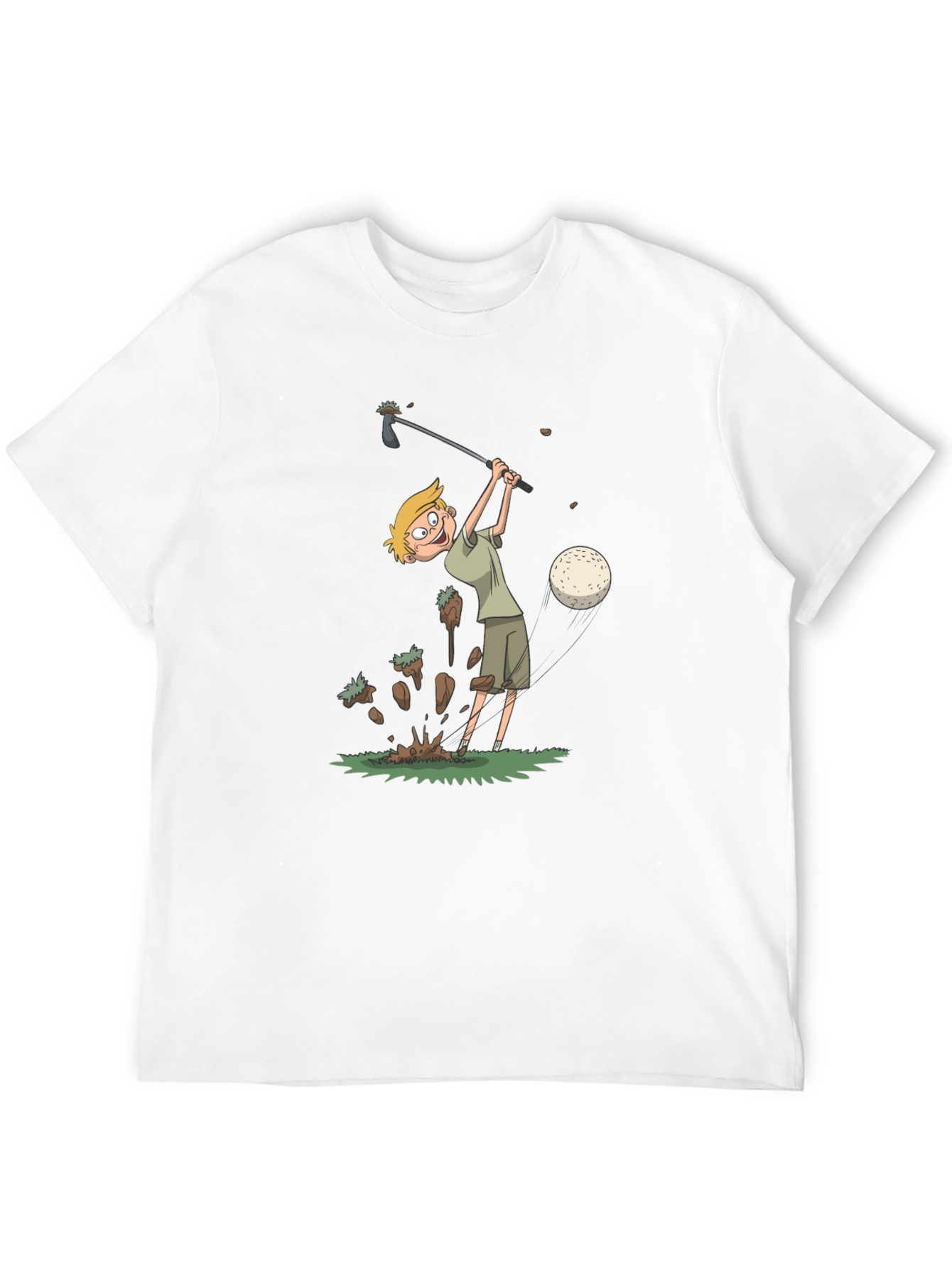 Black Funny Golf Cartoon T-Shirt view 12