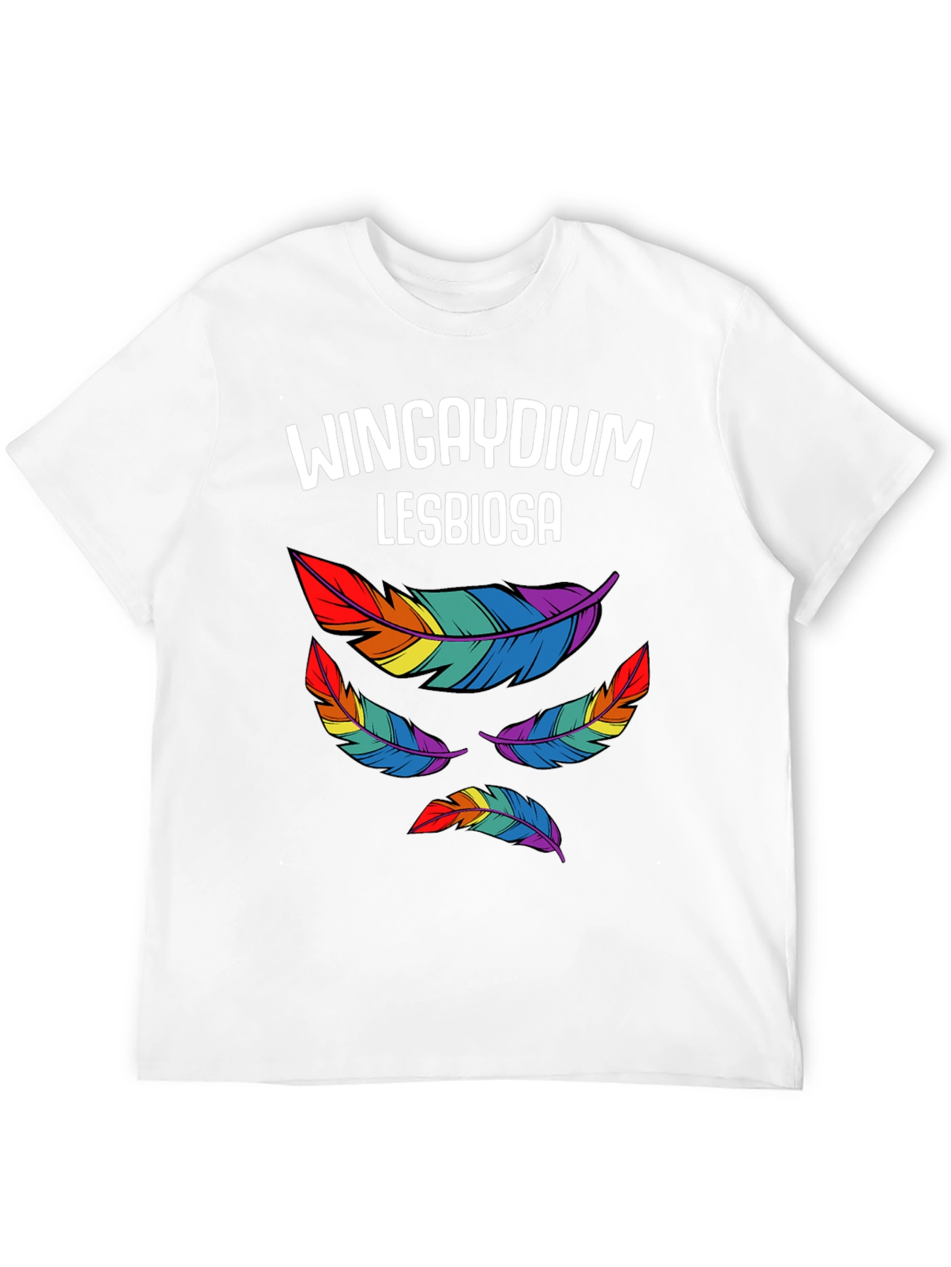 Wingaydium Lesbiosa T-Shirt - Pride Feather Design - 12
