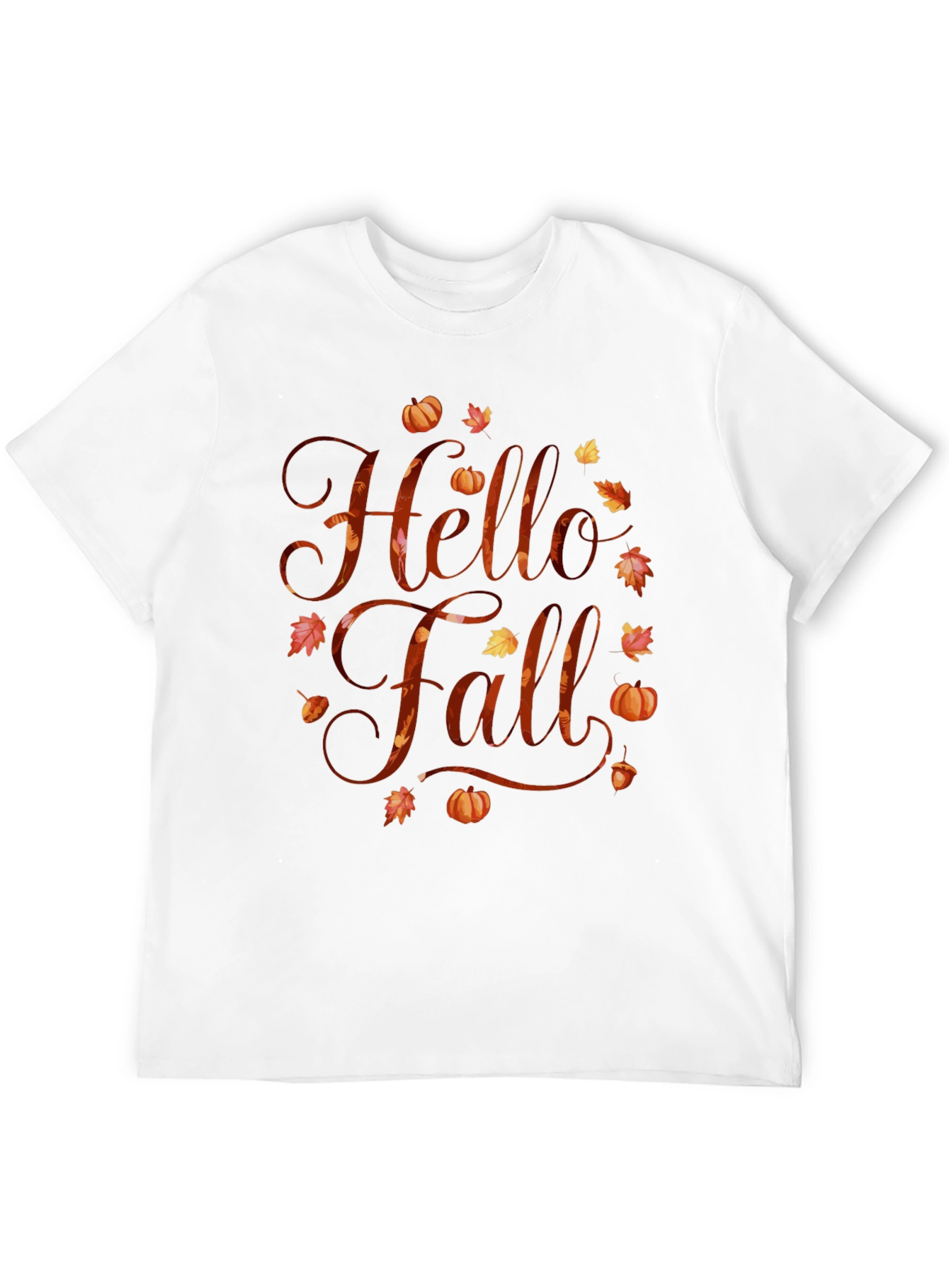 Black Hello Fall Graphic Tee - Autumn Season Shirt view 12