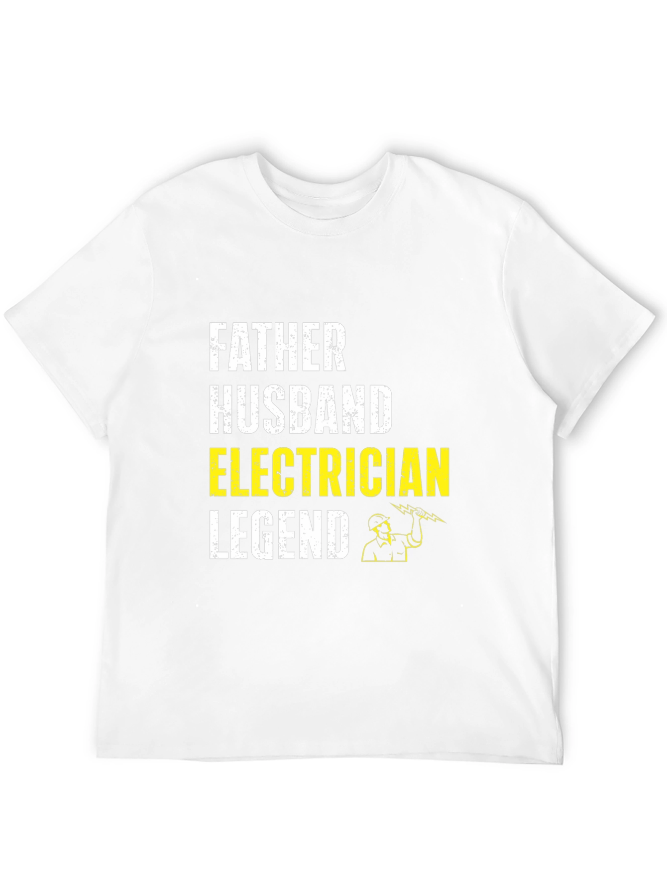 Black Father Husband Electrician Legend T-Shirt view 12