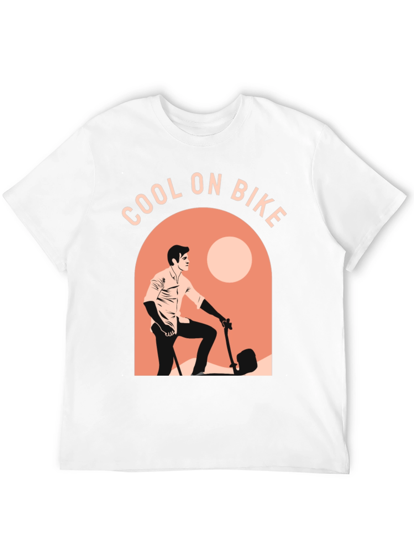 Black Cool on Bike Graphic T-Shirt - Casual Comfort view 12