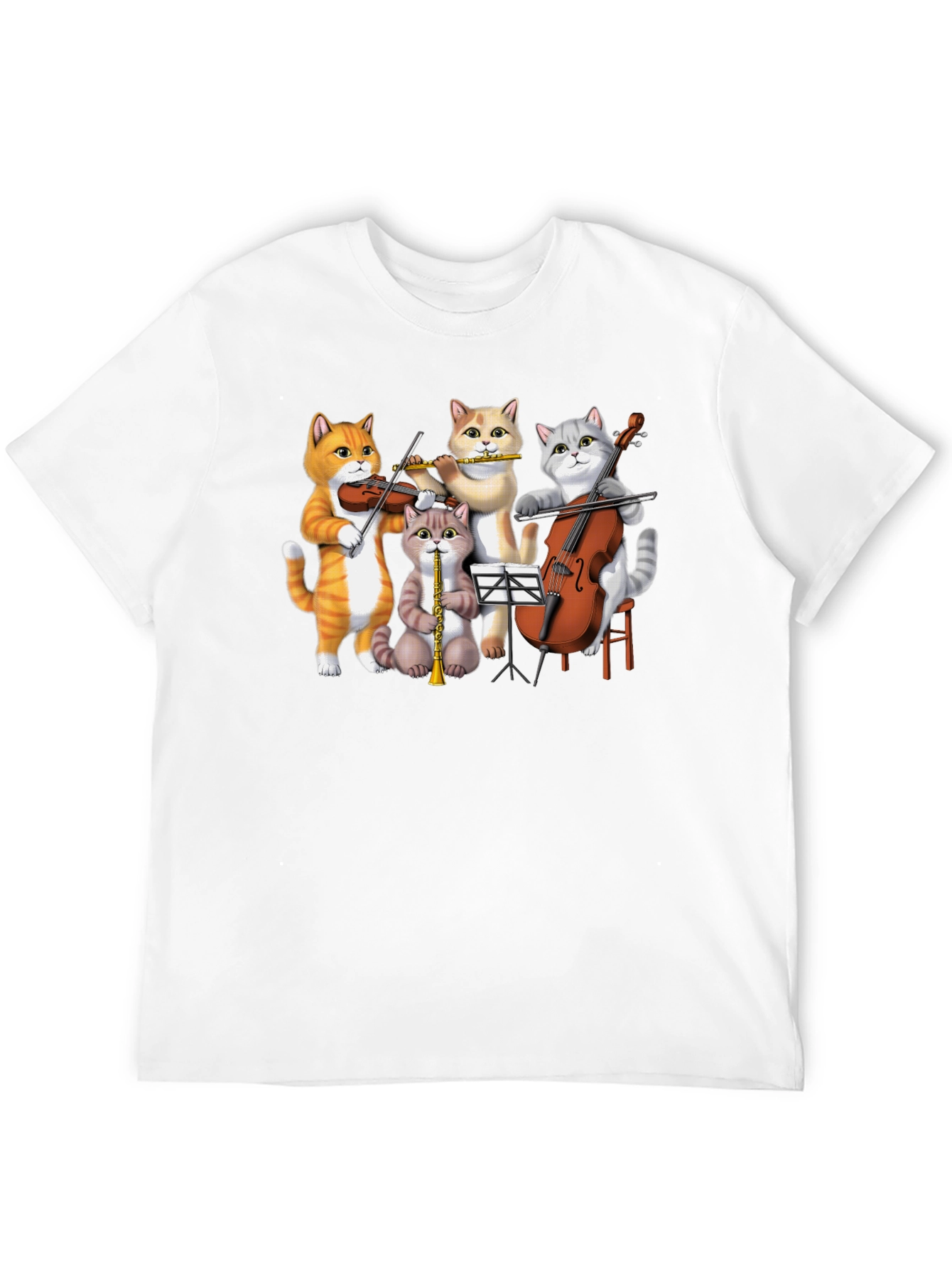 Black Cat Orchestra T-Shirt: Musical Felines Tee view 12