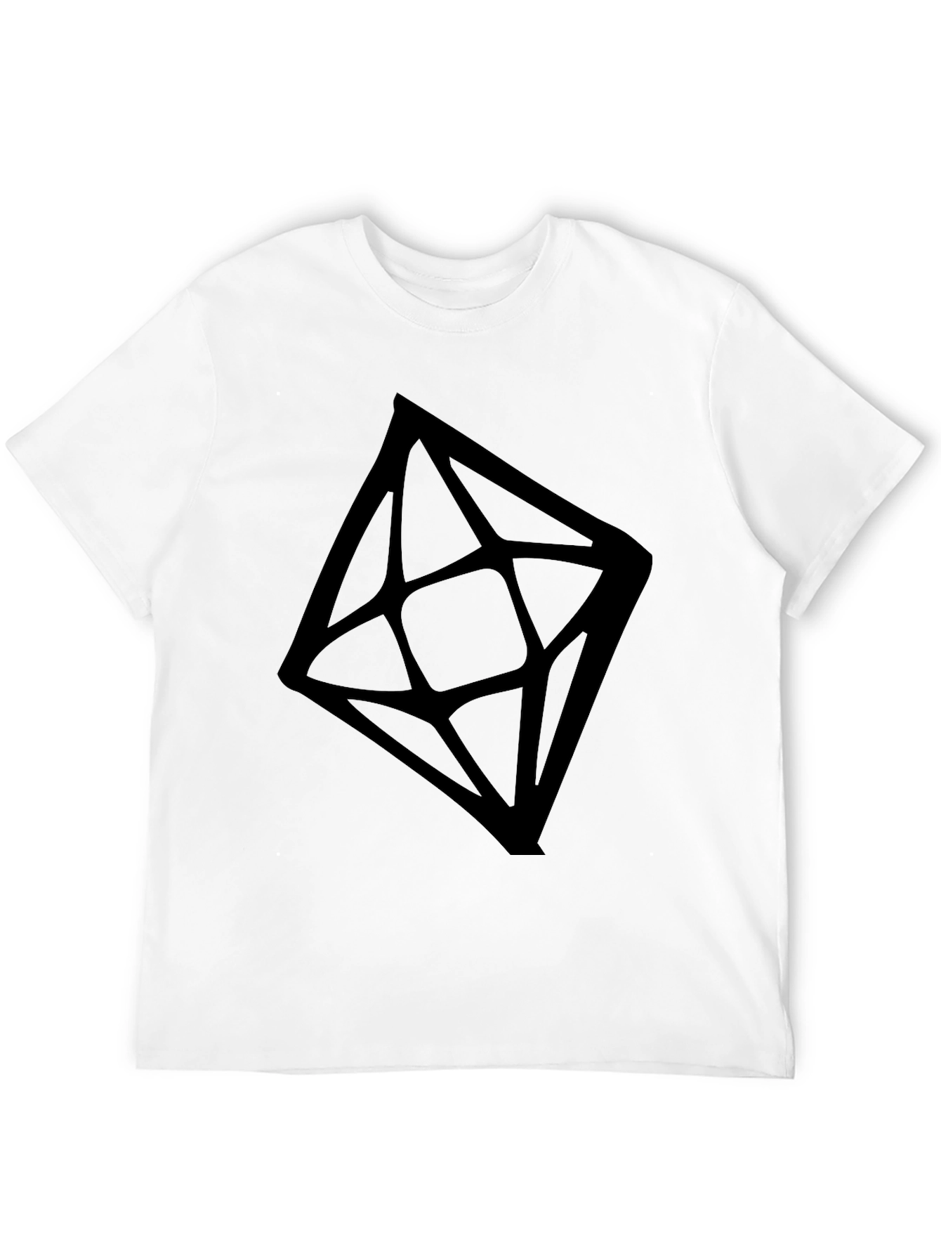 Black Geometric Black Tee - Modern Minimalist Style view 12
