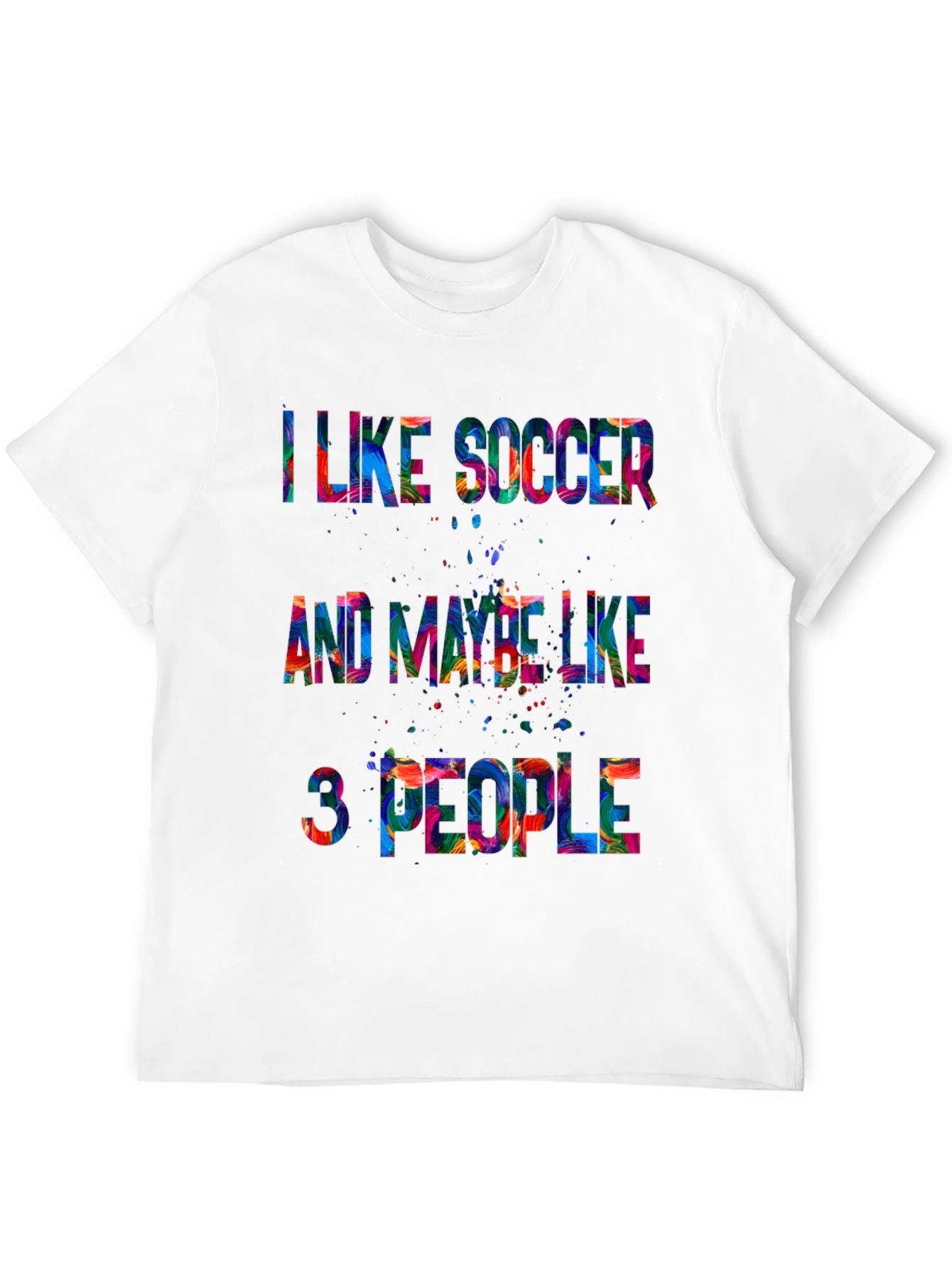 Black I Like Soccer T-Shirt view 12