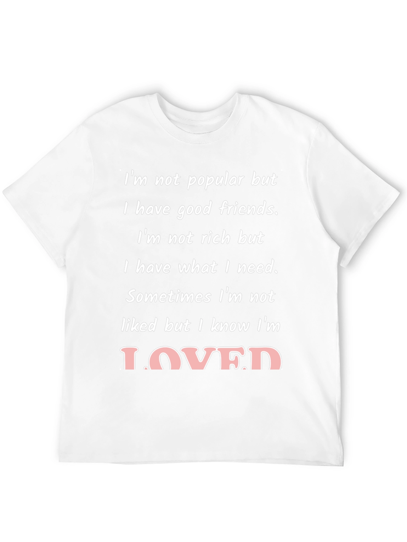 Black I'm Loved Graphic Tee - Positive Message T-Shirt view 12