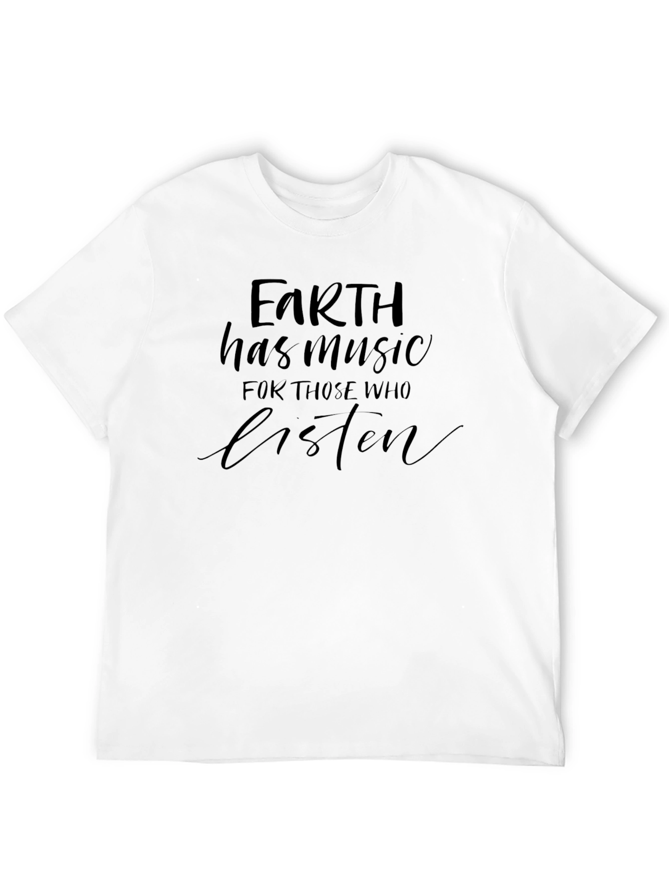 Black Earth Has Music Graphic Tee - Black view 12