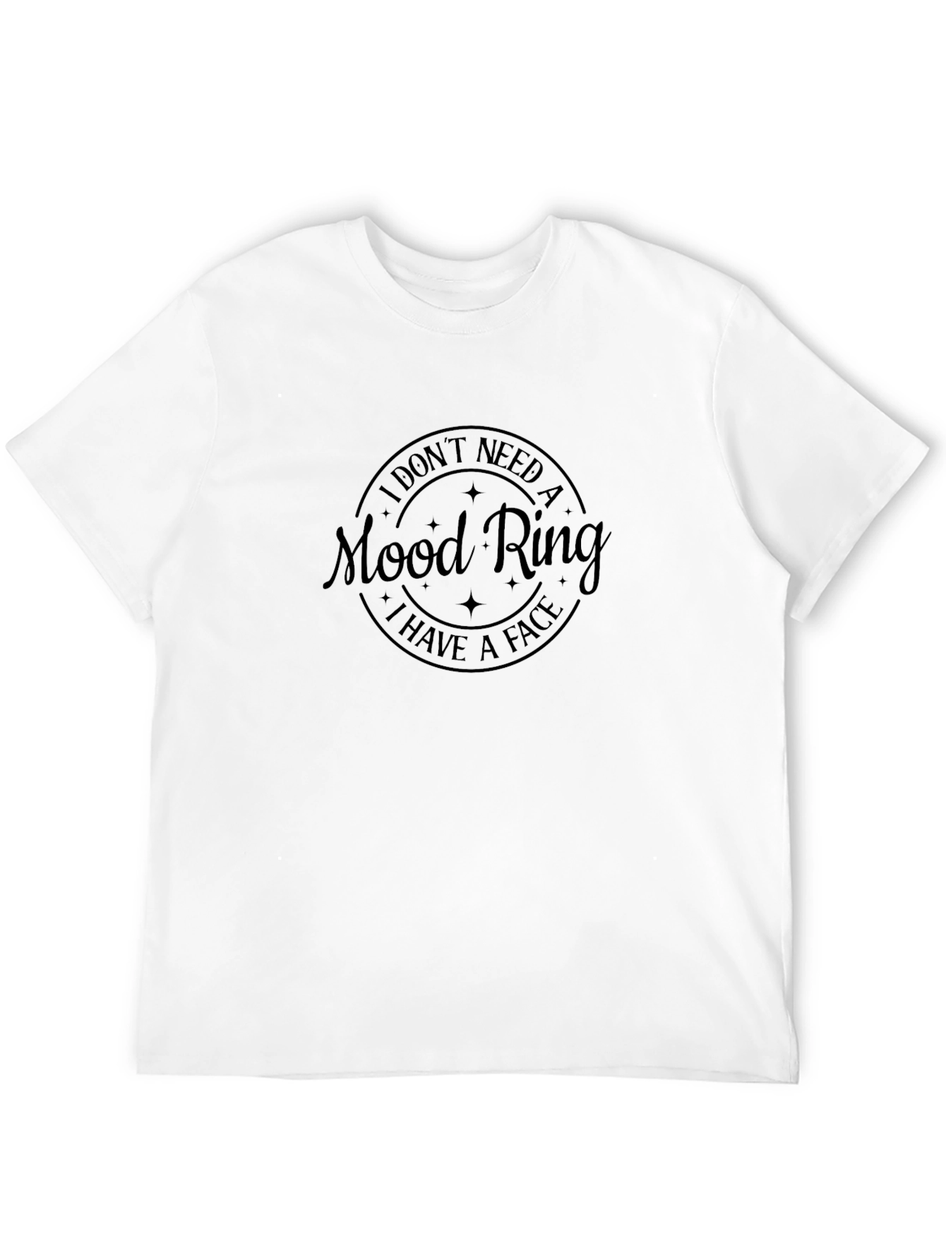 Black Funny "Mood Ring" Graphic T-Shirt view 12