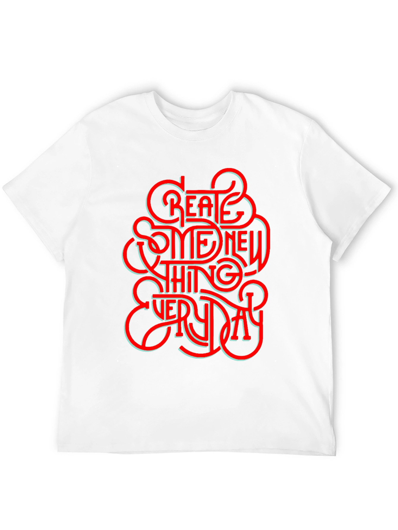 Black Create Something New Everyday Graphic T-Shirt view 12