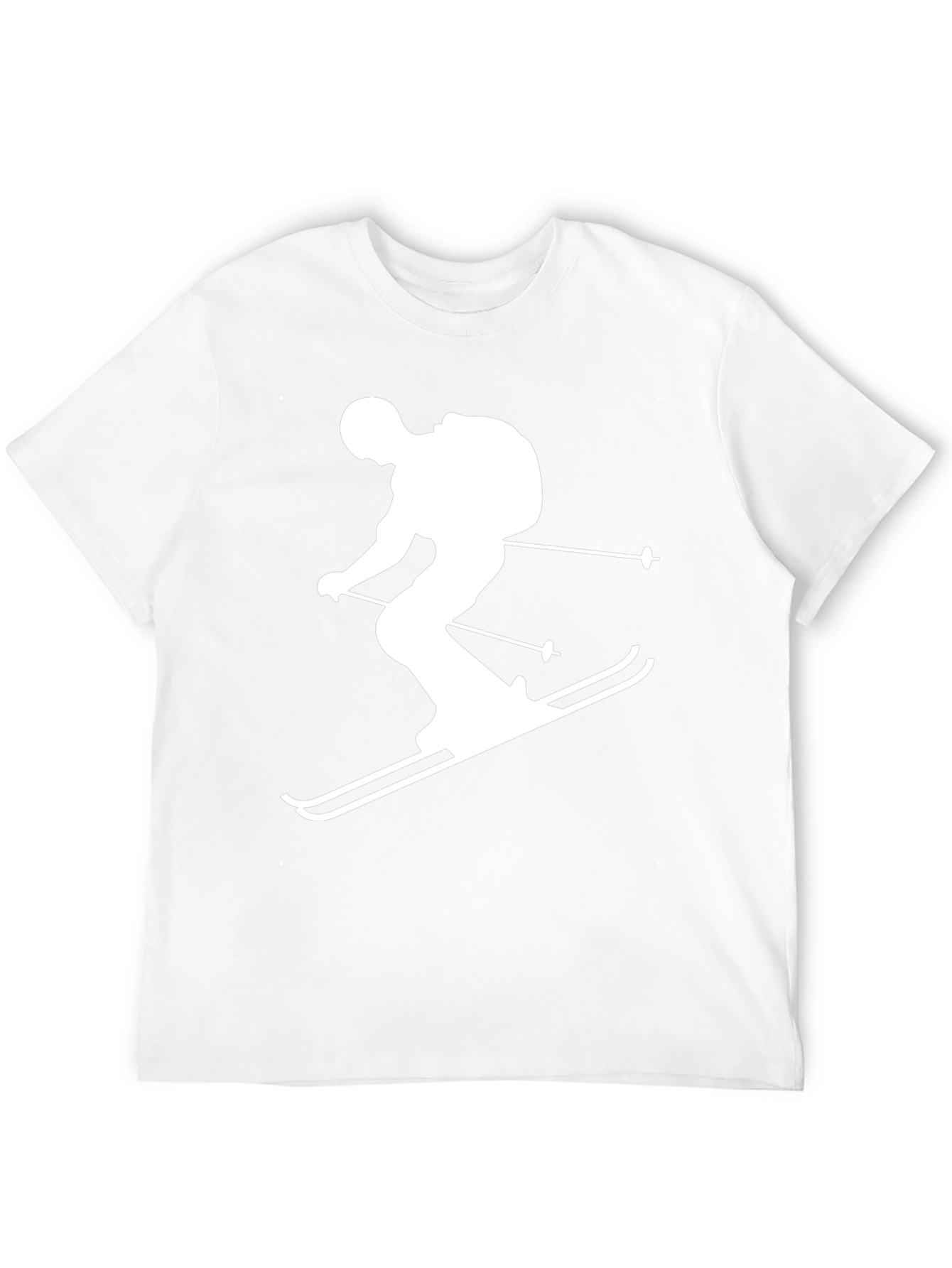 Black Skier Graphic Tee - Black Cotton Blend view 12