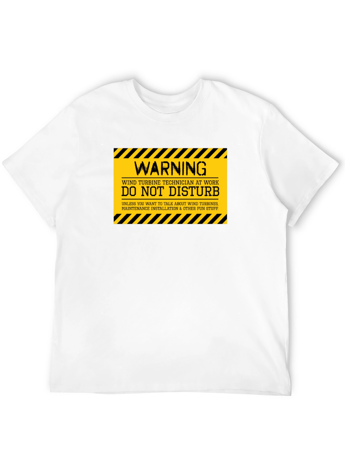 Black Wind Turbine Technician Warning T-Shirt view 12