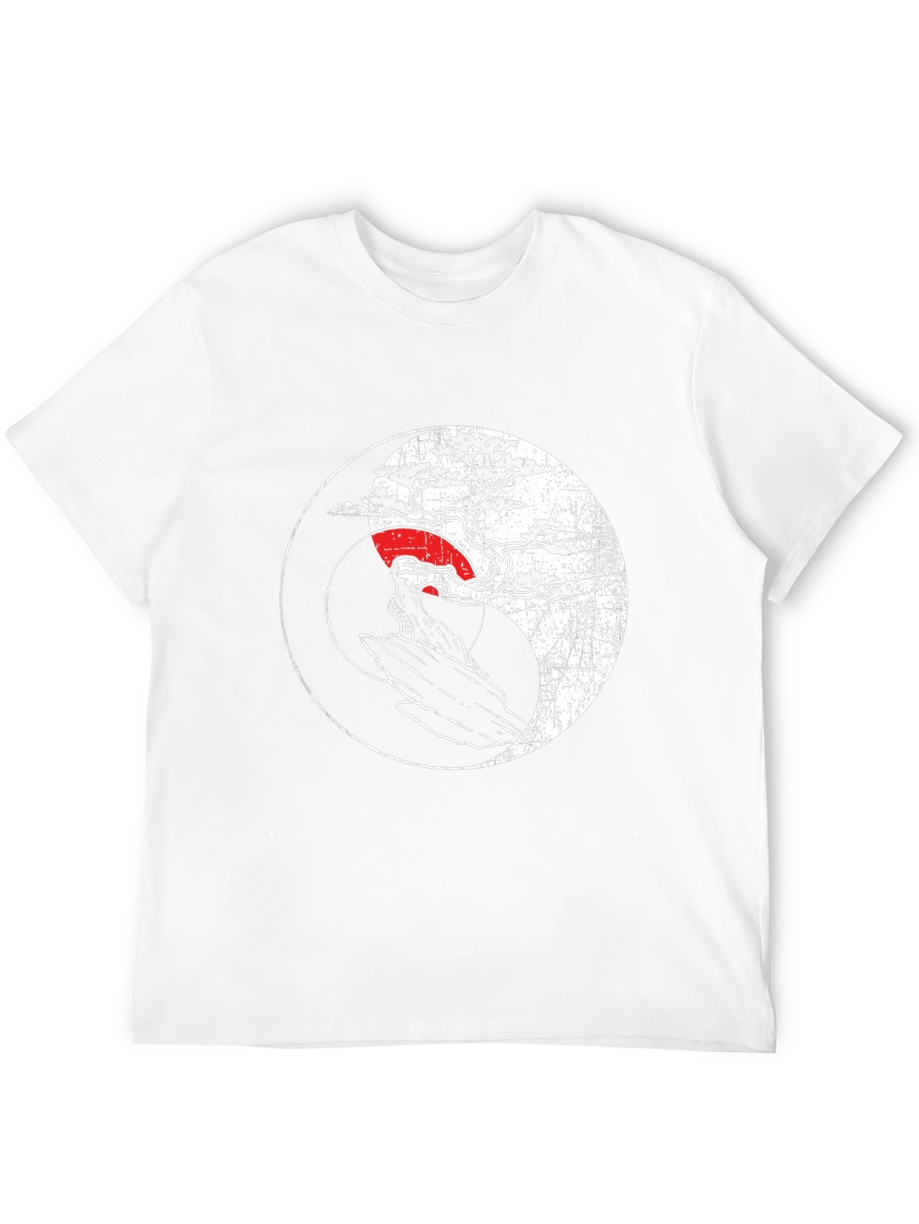 Black Yin Yang Bonsai Tree Graphic Tee - Unisex view 12