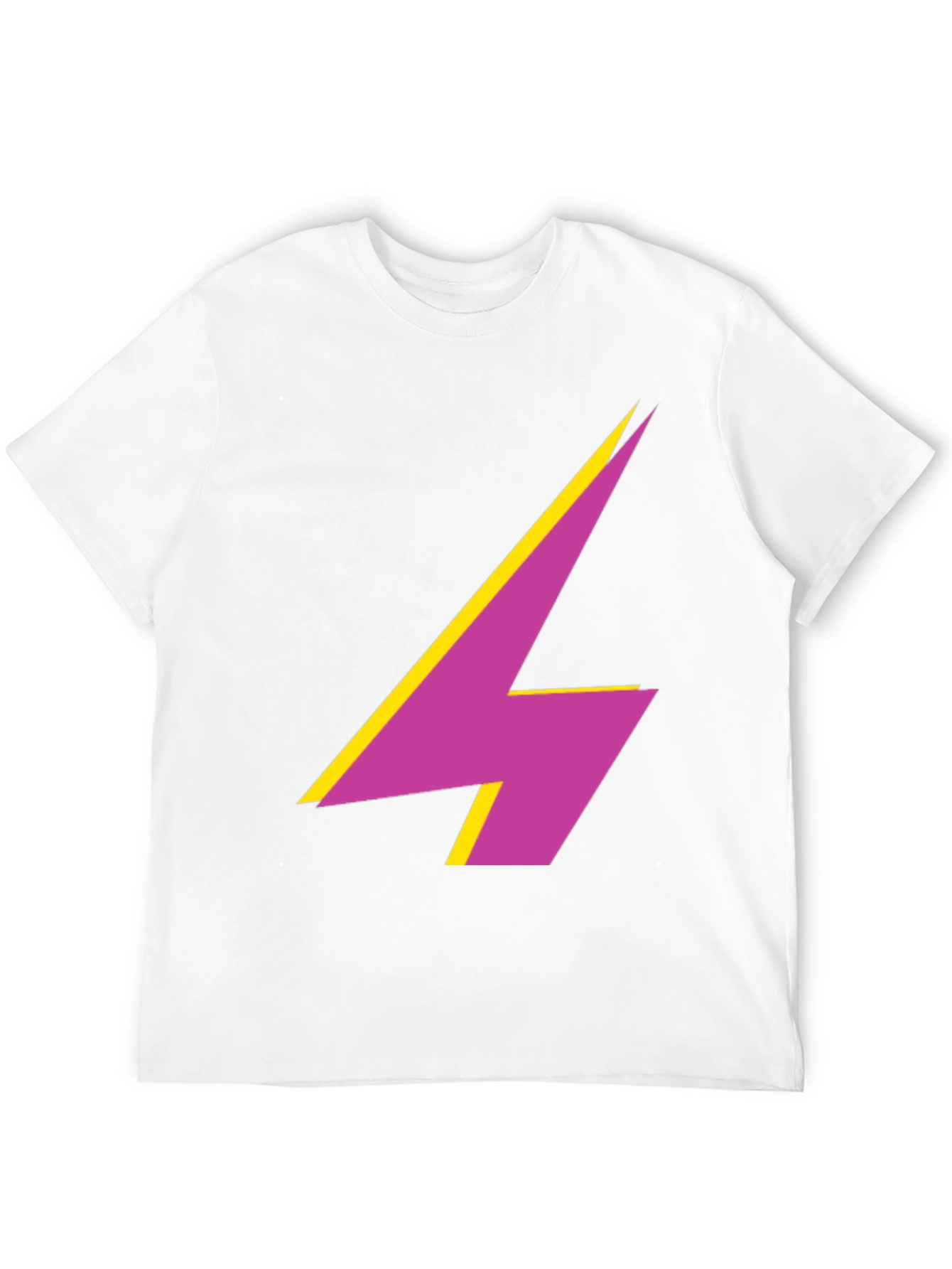 Black Bold Lightning Bolt Graphic Tee - Modern Style view 12