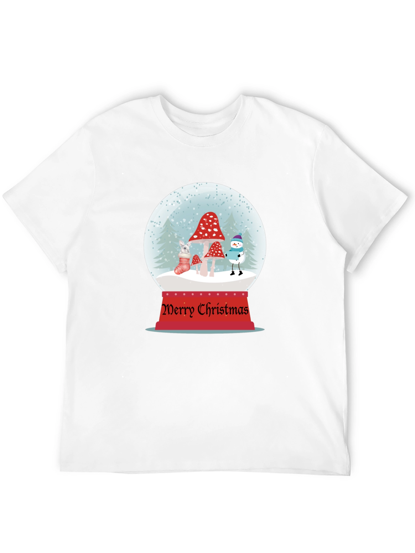 Black Christmas Snow Globe Graphic T-Shirt view 12