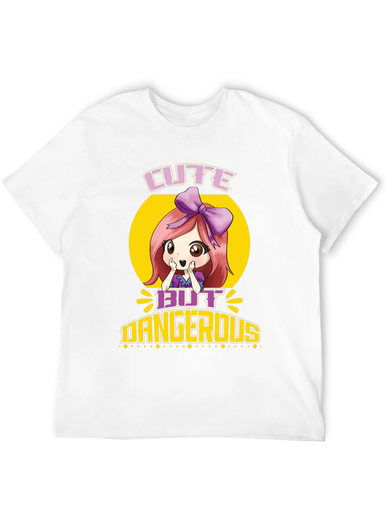 Black Cute But Dangerous Anime T-Shirt view 12