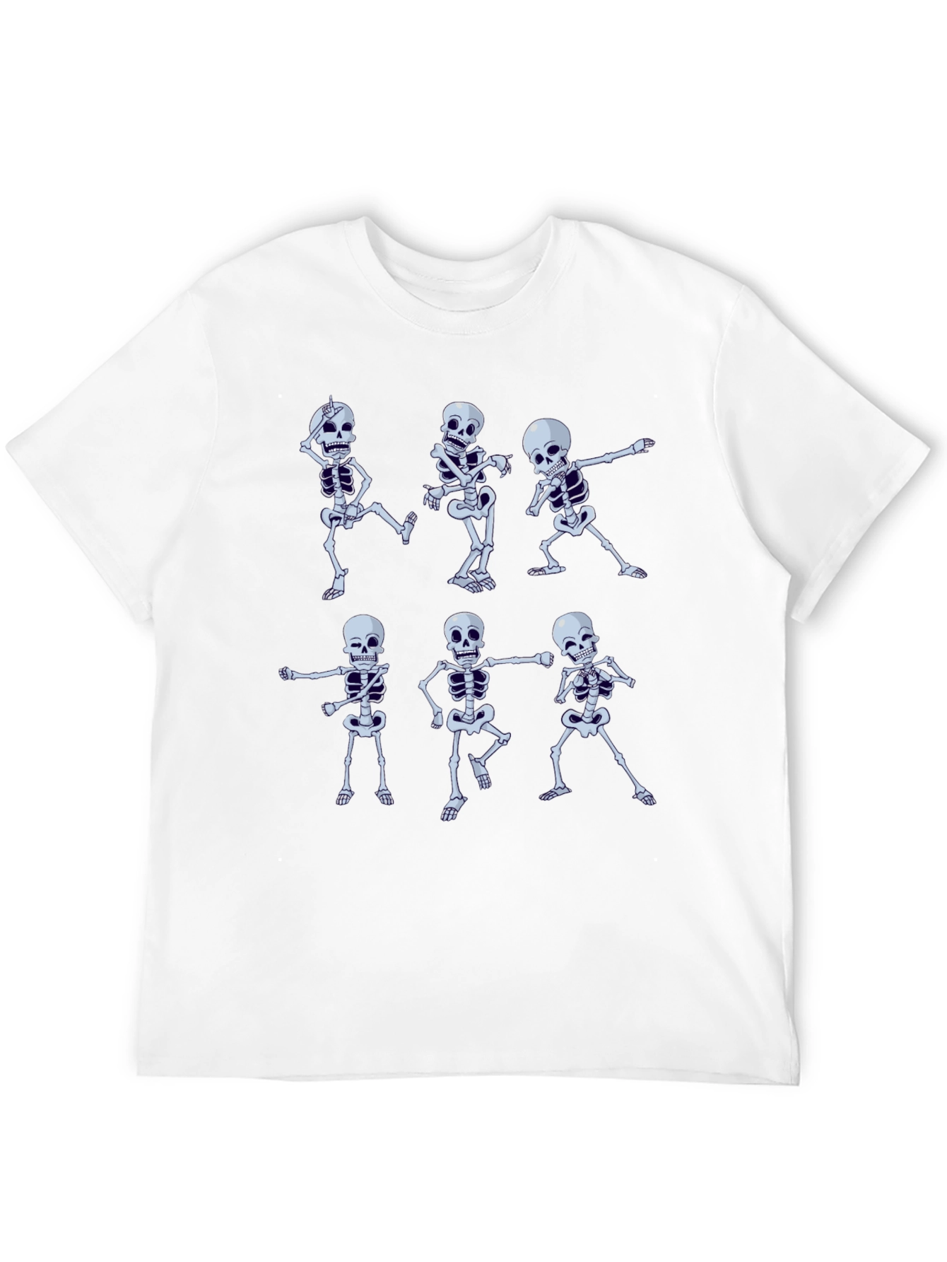 Black Dancing Skeleton T-Shirt - Halloween Graphic Tee view 12