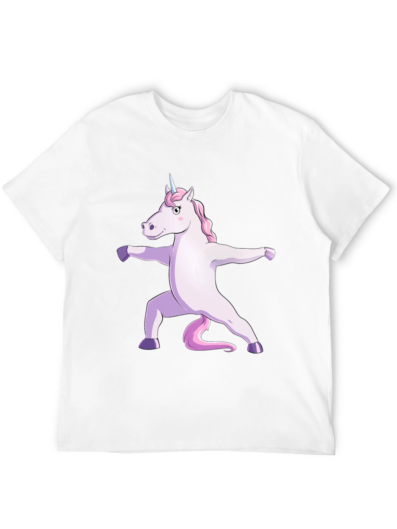 Black Yoga Unicorn Graphic Tee - Black Cotton T-Shirt view 12