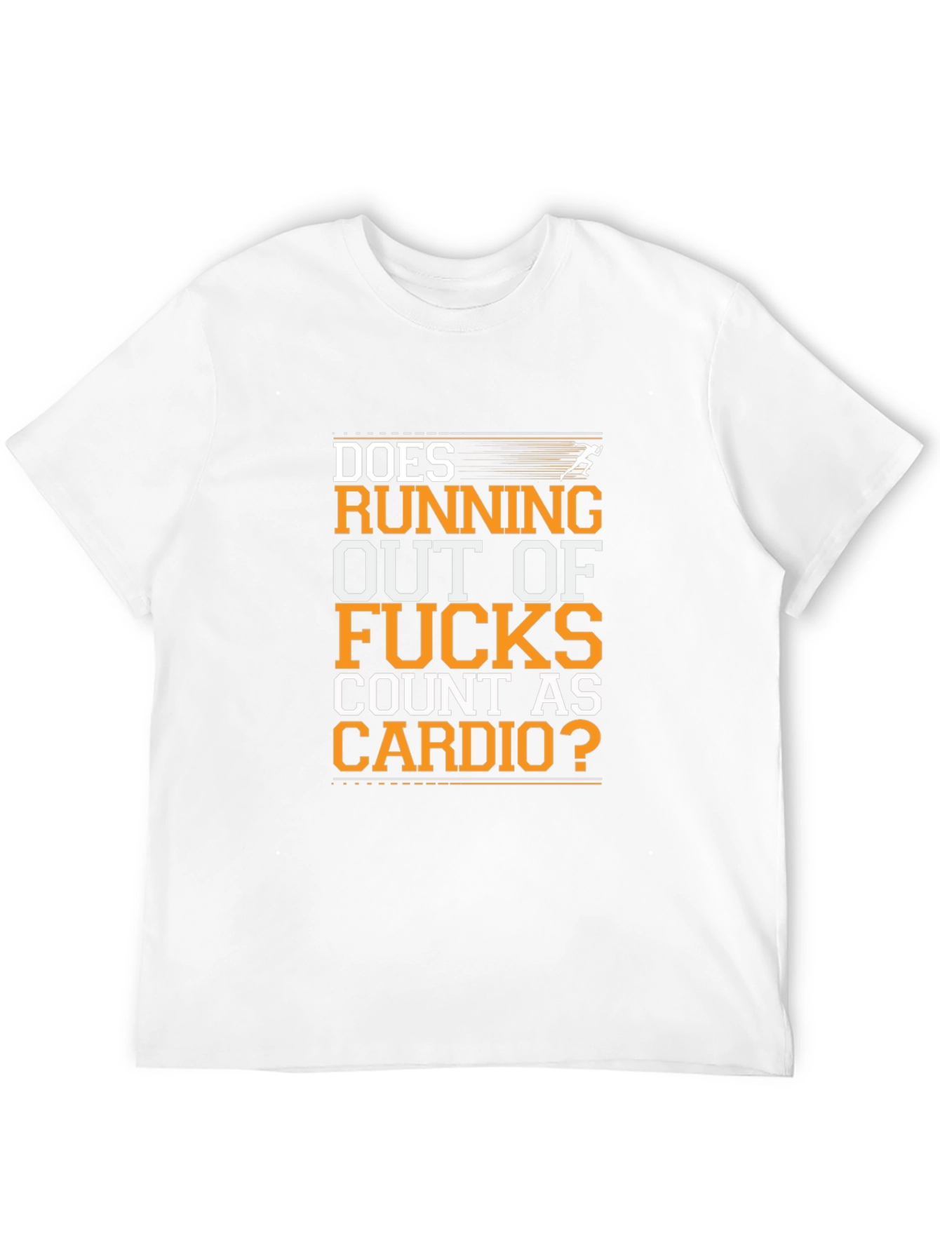 Black Funny Cardio Workout T-Shirt - Running Out Of F*cks view 12