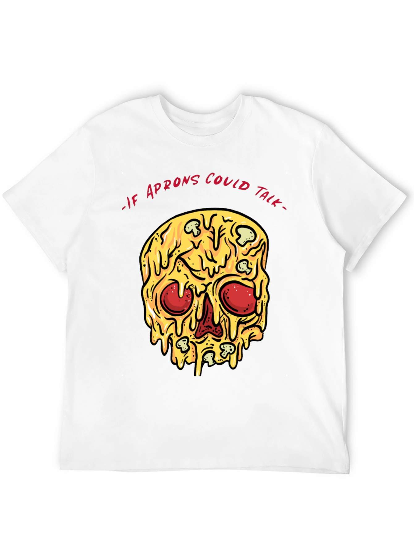 Black Pizza Skull T-Shirt - If Aprons Could Talk view 12
