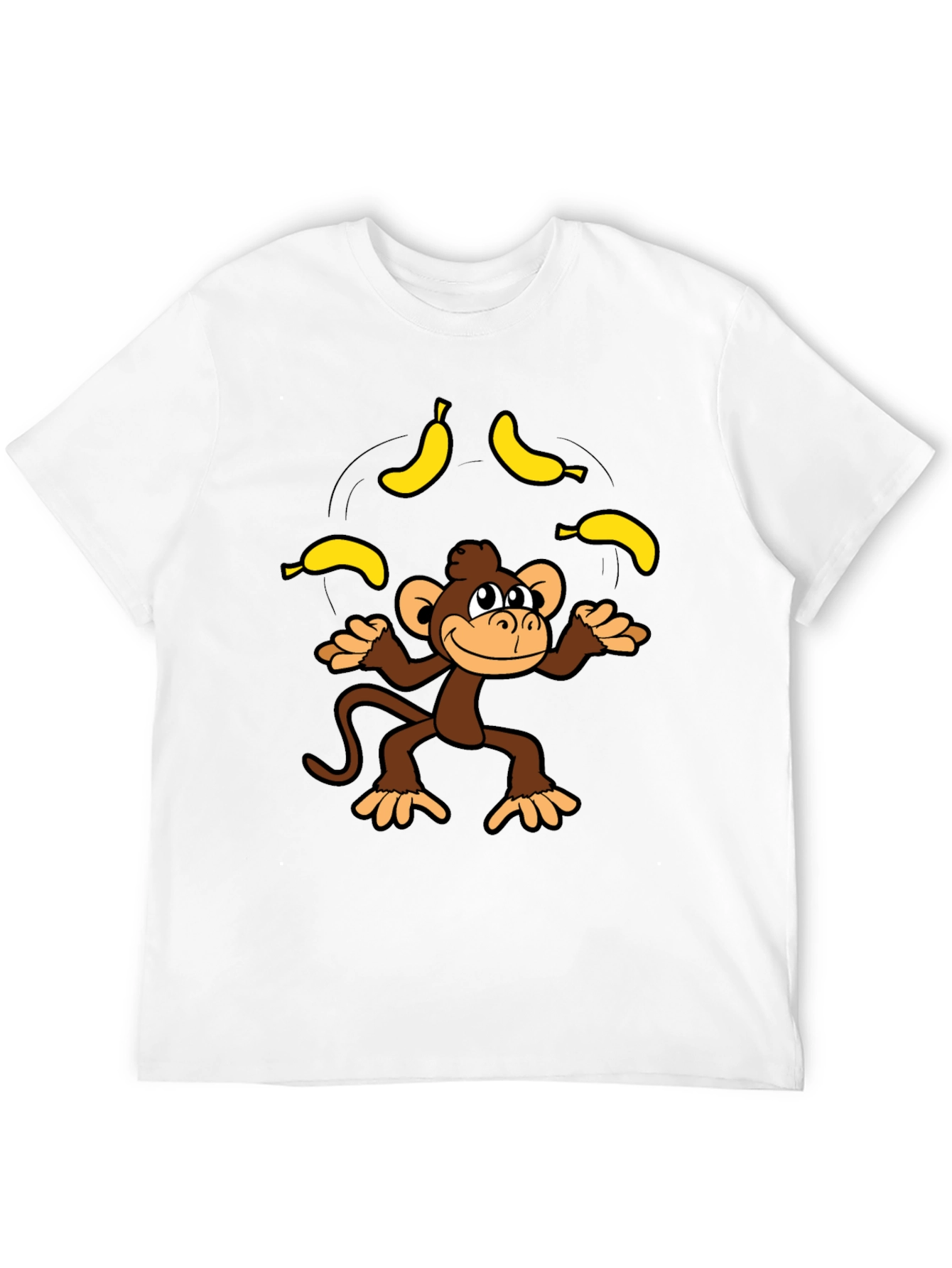 Black Monkey Juggling Bananas Graphic Tee - Black view 12