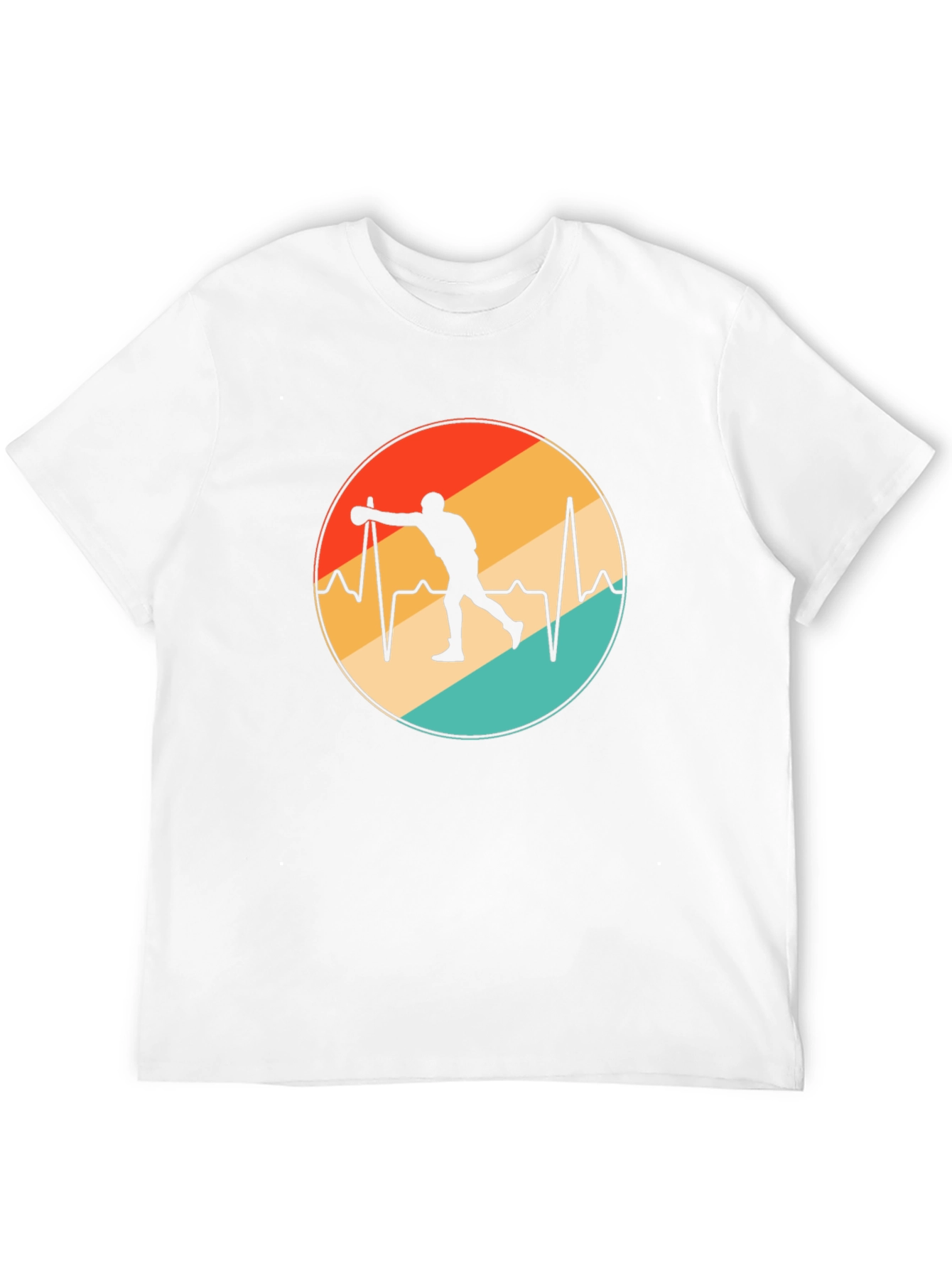 Black Bowling Heartbeat T-Shirt - Retro Design view 12