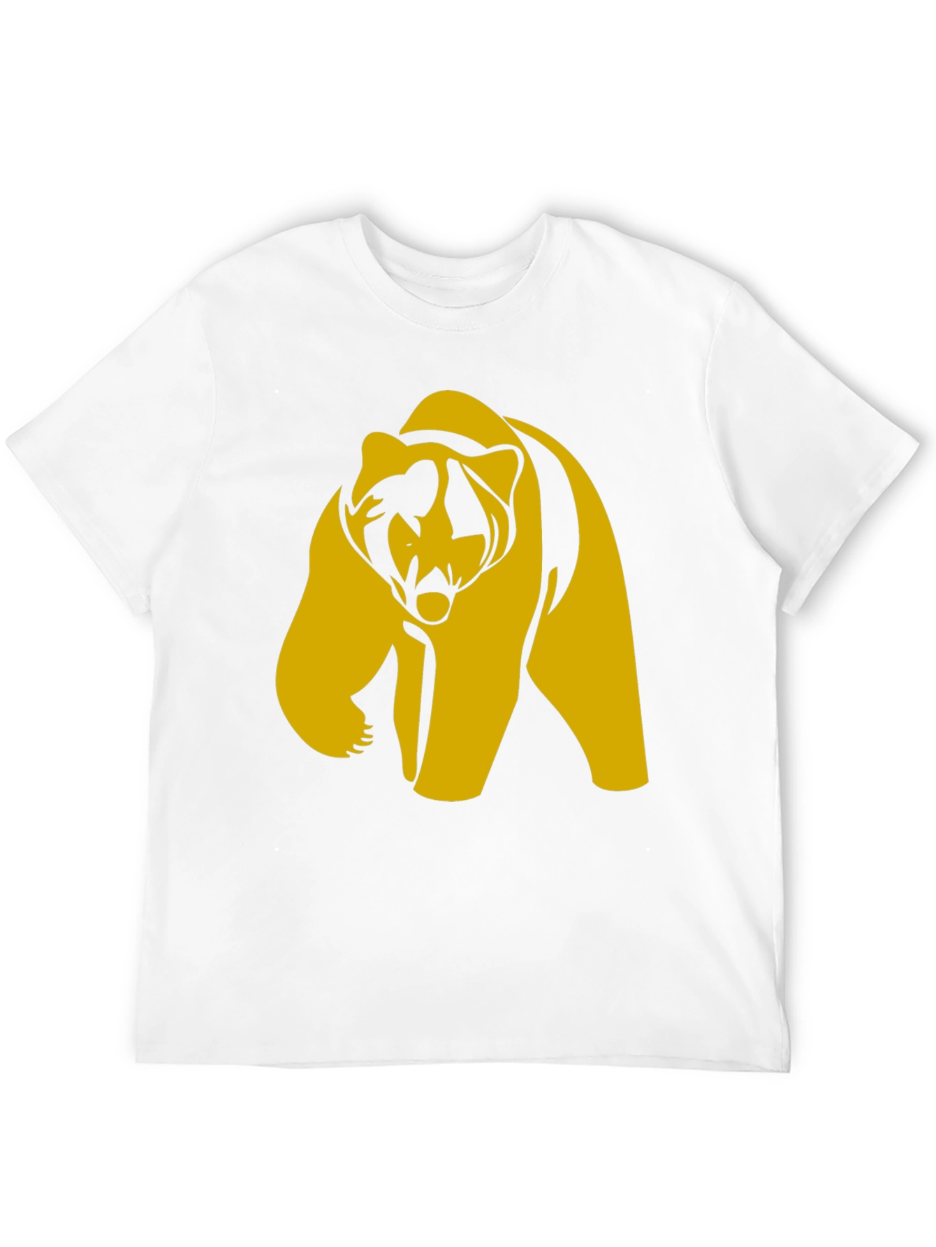 Black Bold Bear Graphic Tee - Black Cotton Blend T-Shirt view 12