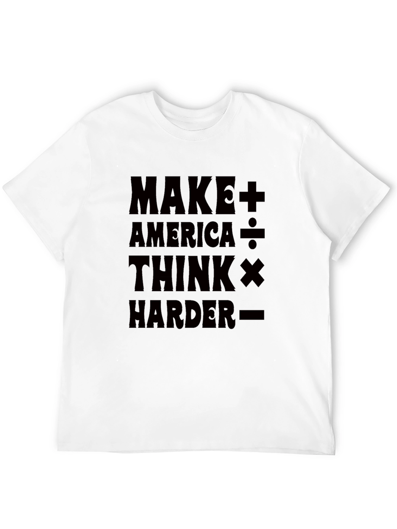 Black Make America Think Harder Graphic T-Shirt view 12