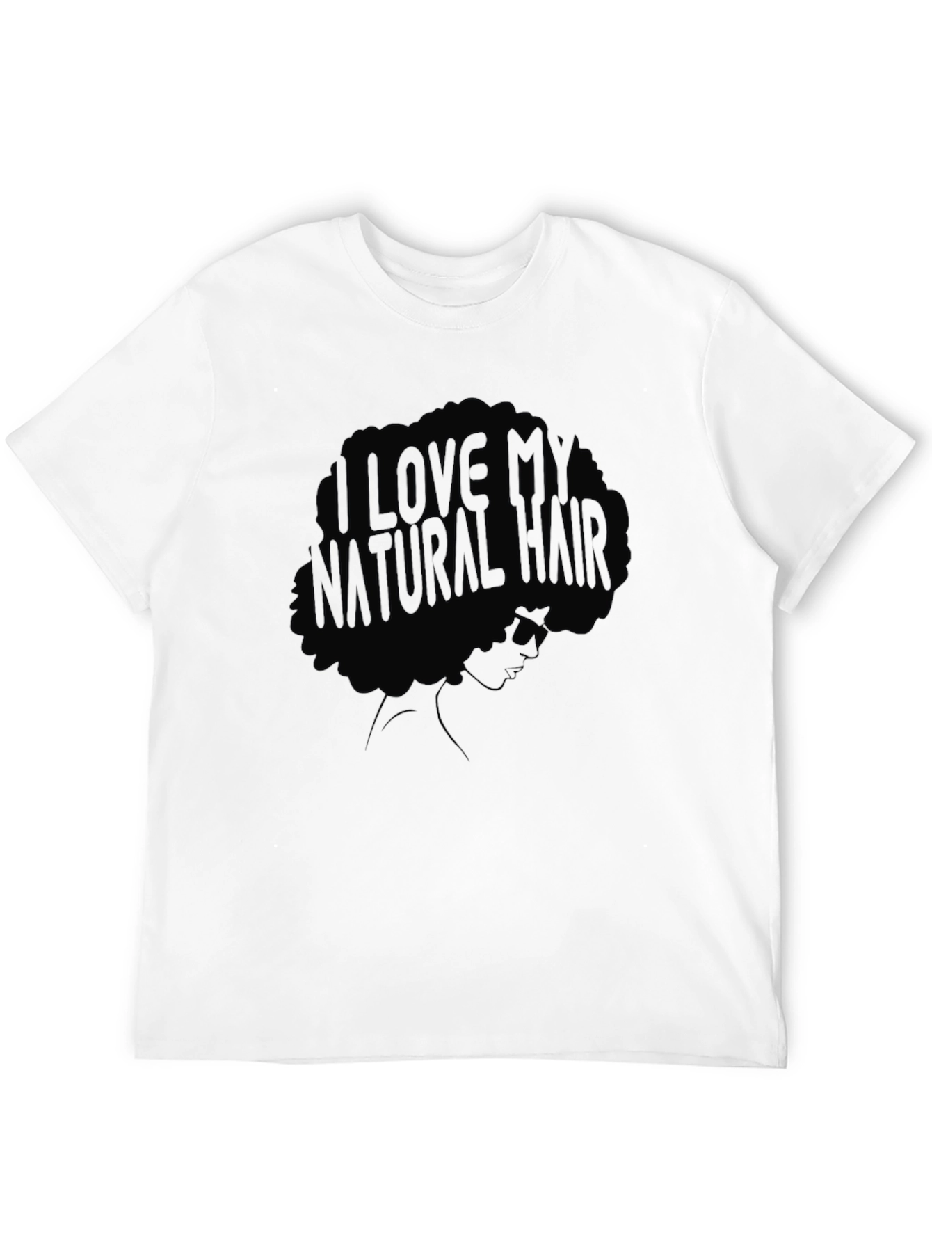 Black I Love My Natural Hair Graphic Tee view 12