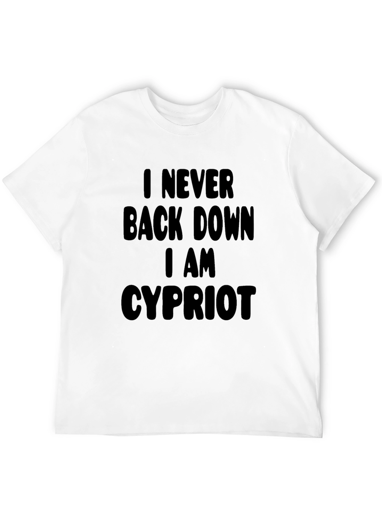 Black I Never Back Down Cypriot Black T-Shirt view 12