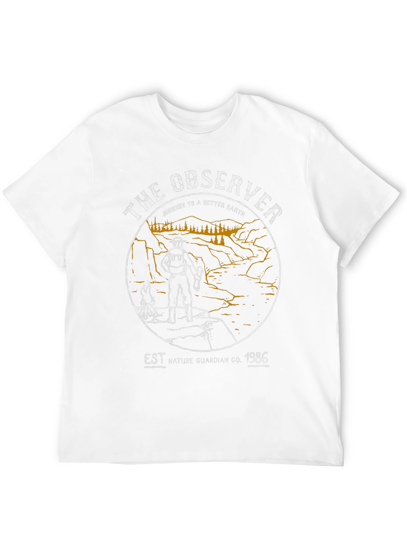 Black The Observer Nature Guardian Graphic T-Shirt view 12