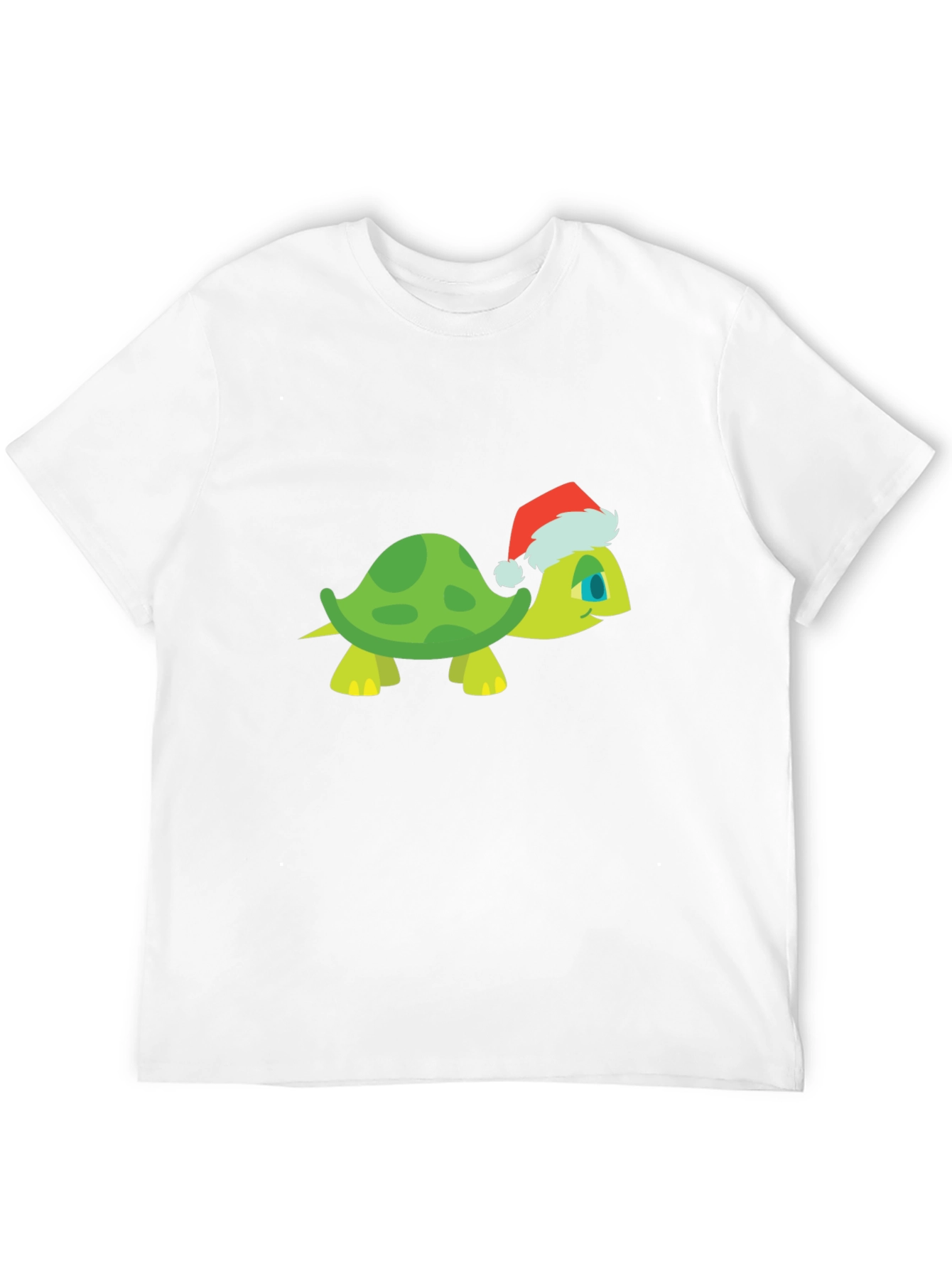 Black Turtle Santa Hat Black T-Shirt view 12
