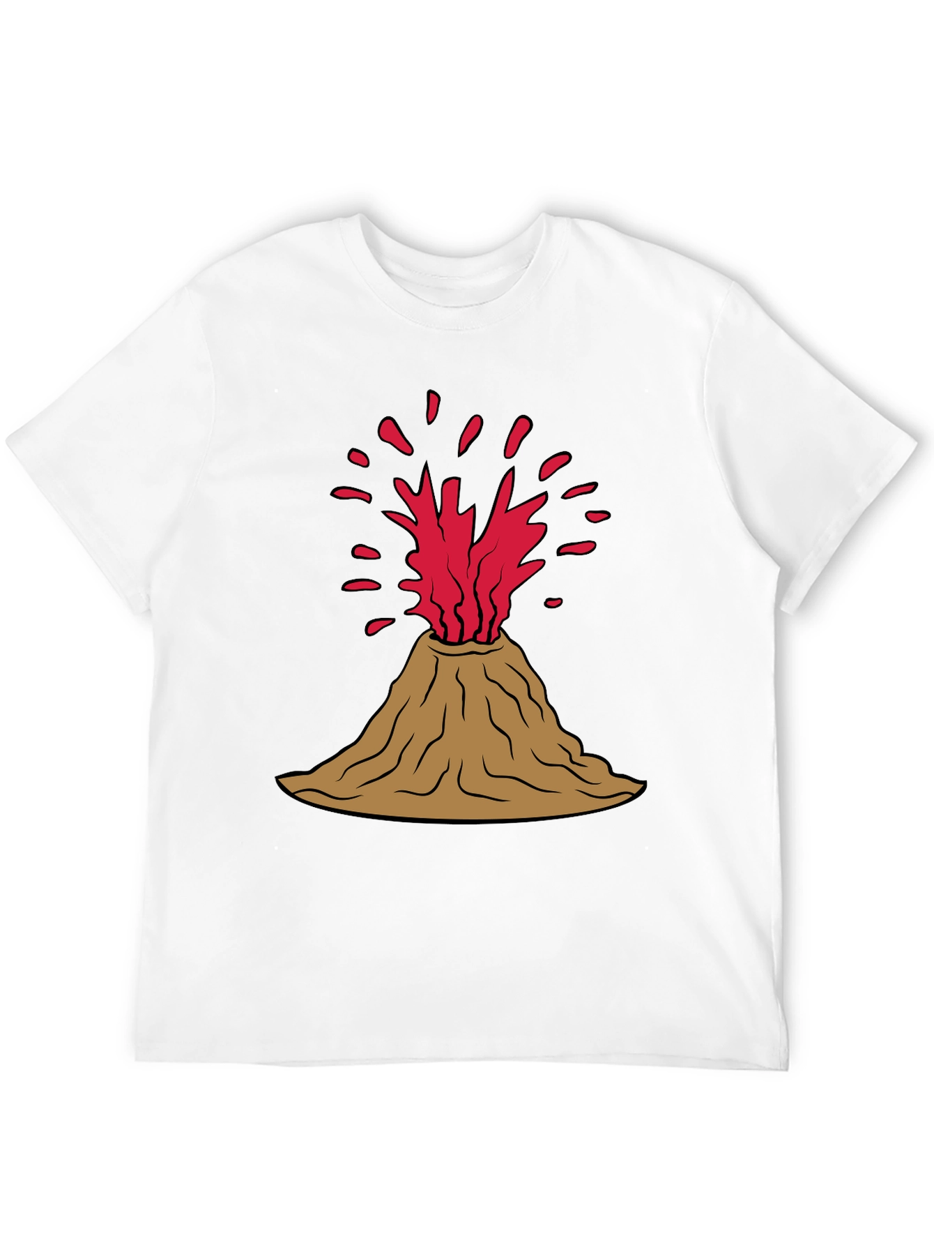 Black Volcano Graphic T-Shirt - Erupting Style! view 12