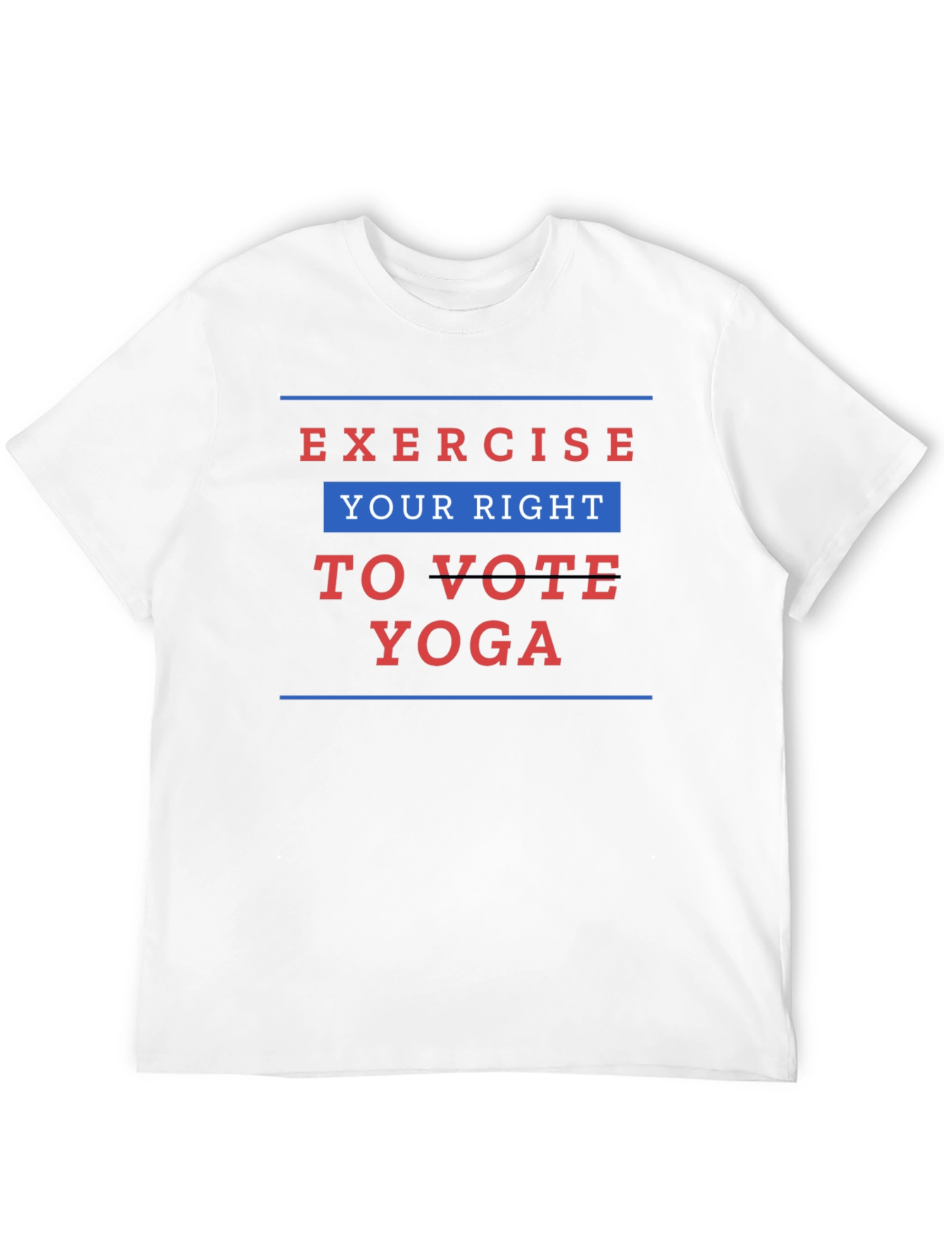 Black Exercise Your Right to Vote Yoga Graphic Tee view 12