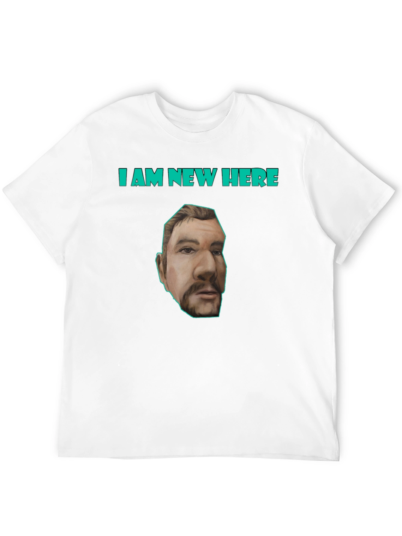 Black I Am New Here T-Shirt view 12