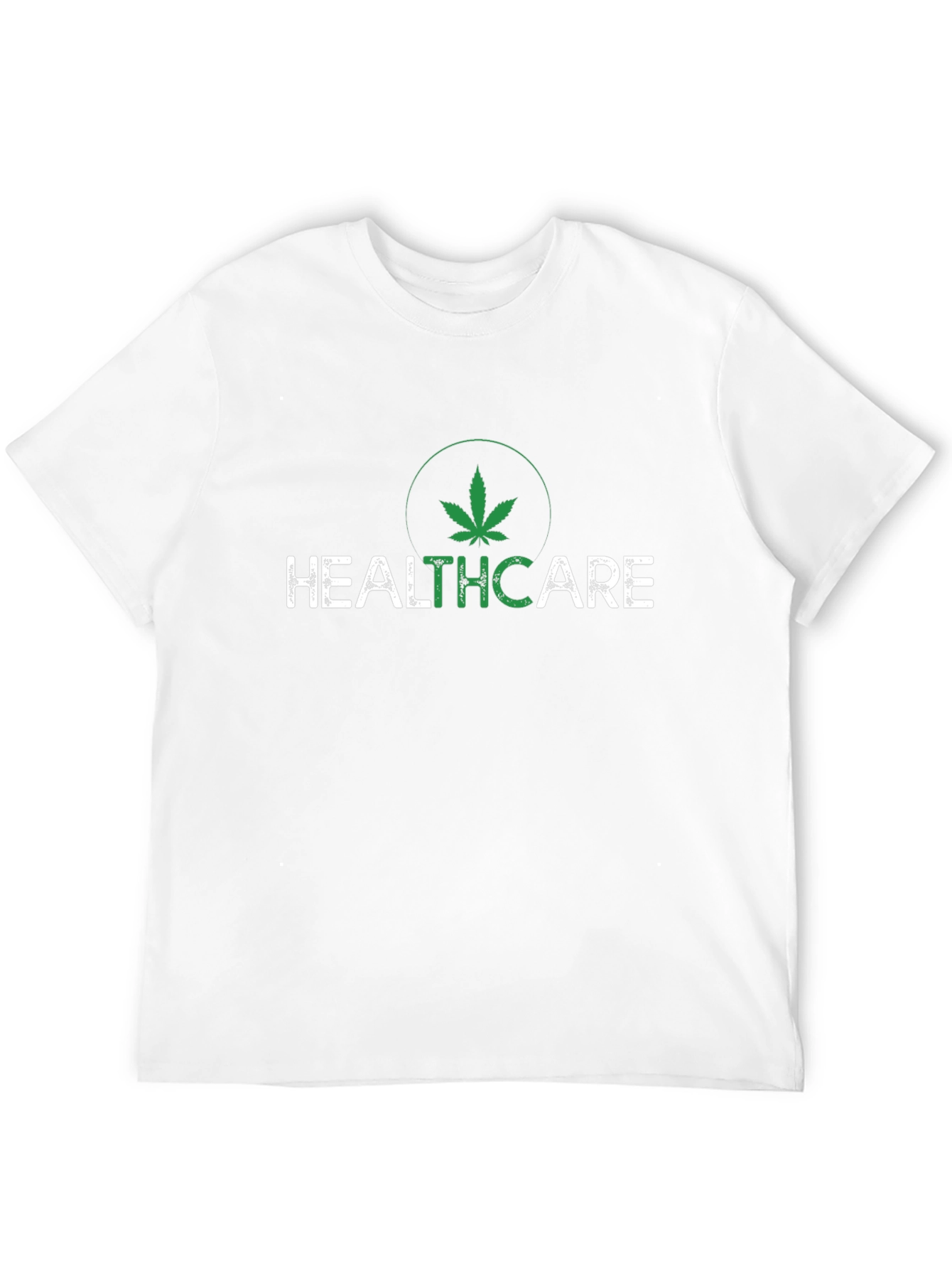 Black Healthcare Graphic Tee - Cannabis Leaf Design view 12