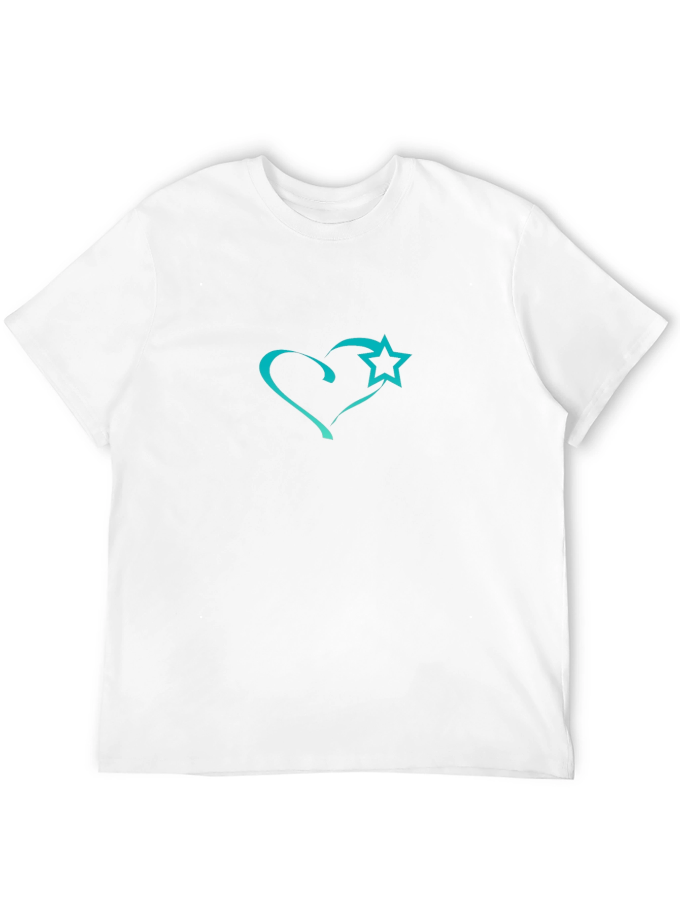 Black Heart and Star Graphic Black T-Shirt view 12