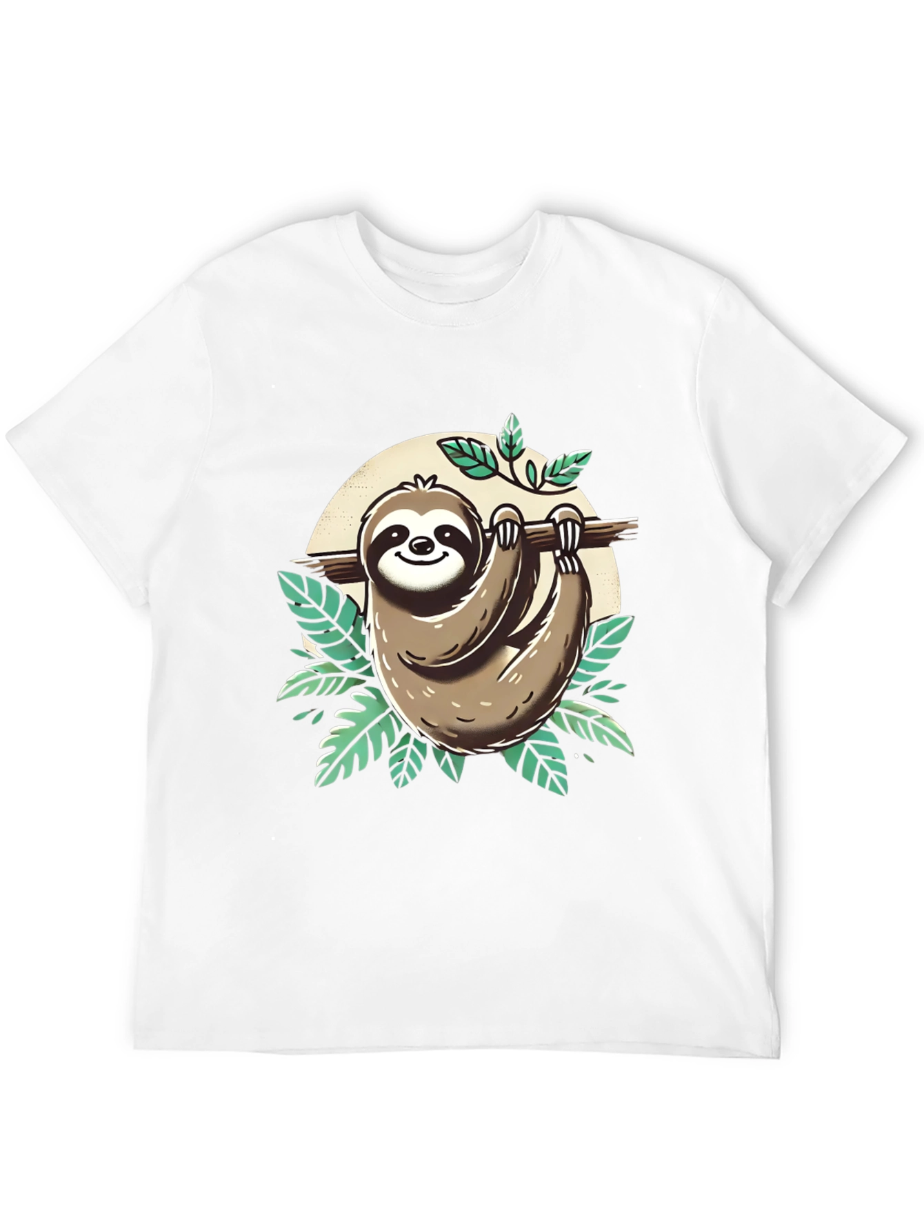 Sloth Graphic Tee - Relaxed & Fun - 12