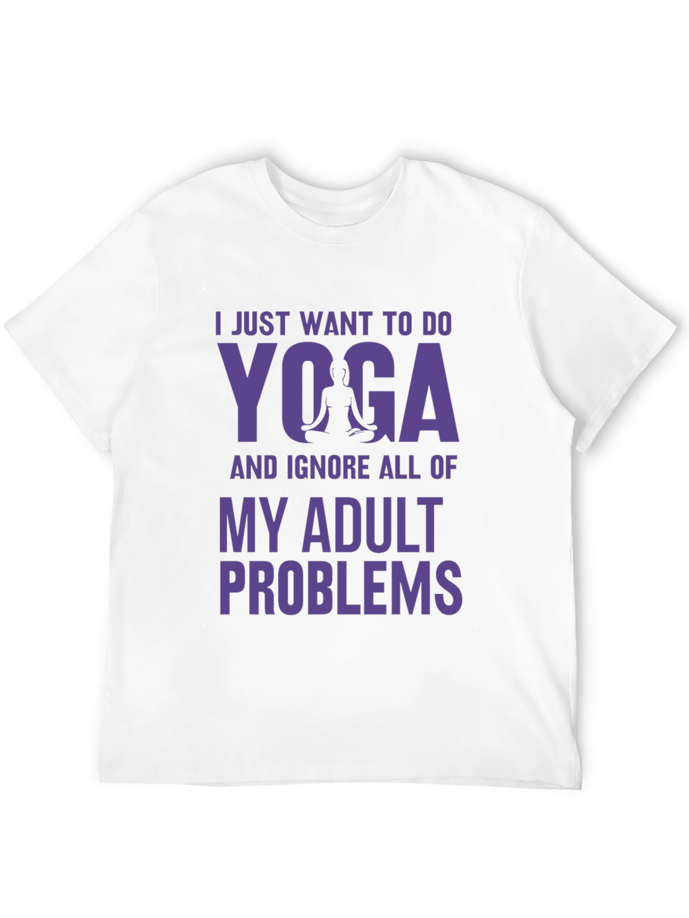 Black Yoga Adult Problems Tee - Relaxation Shirt view 12