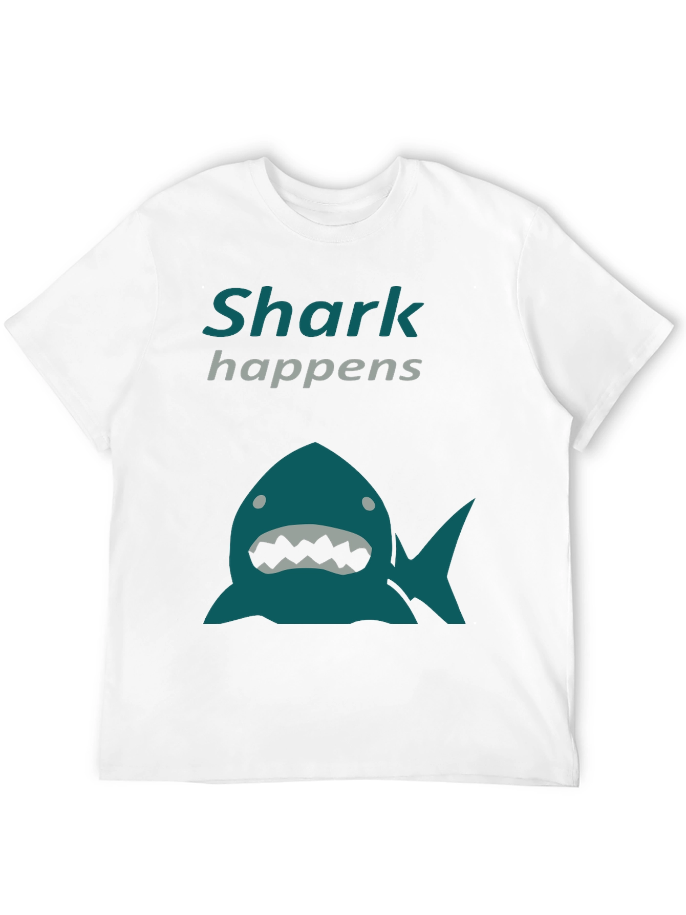 Black Shark Happens Graphic T-Shirt - Novelty Tee view 12