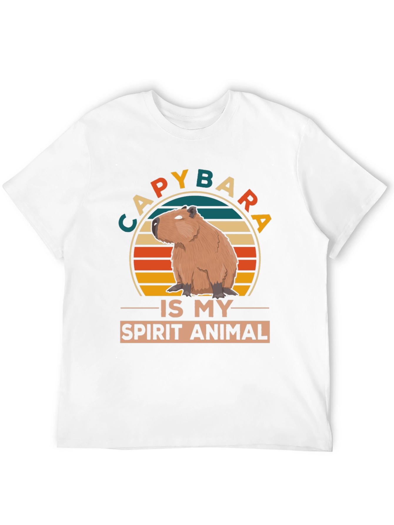 Black Capybara Spirit Animal Graphic Tee view 12