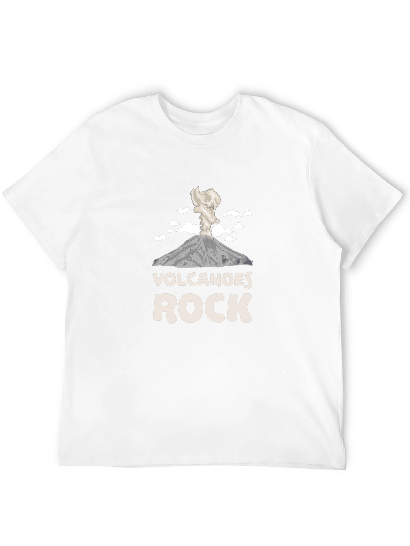 Black Volcanoes Rock Graphic Tee - Black Cotton T-Shirt view 12