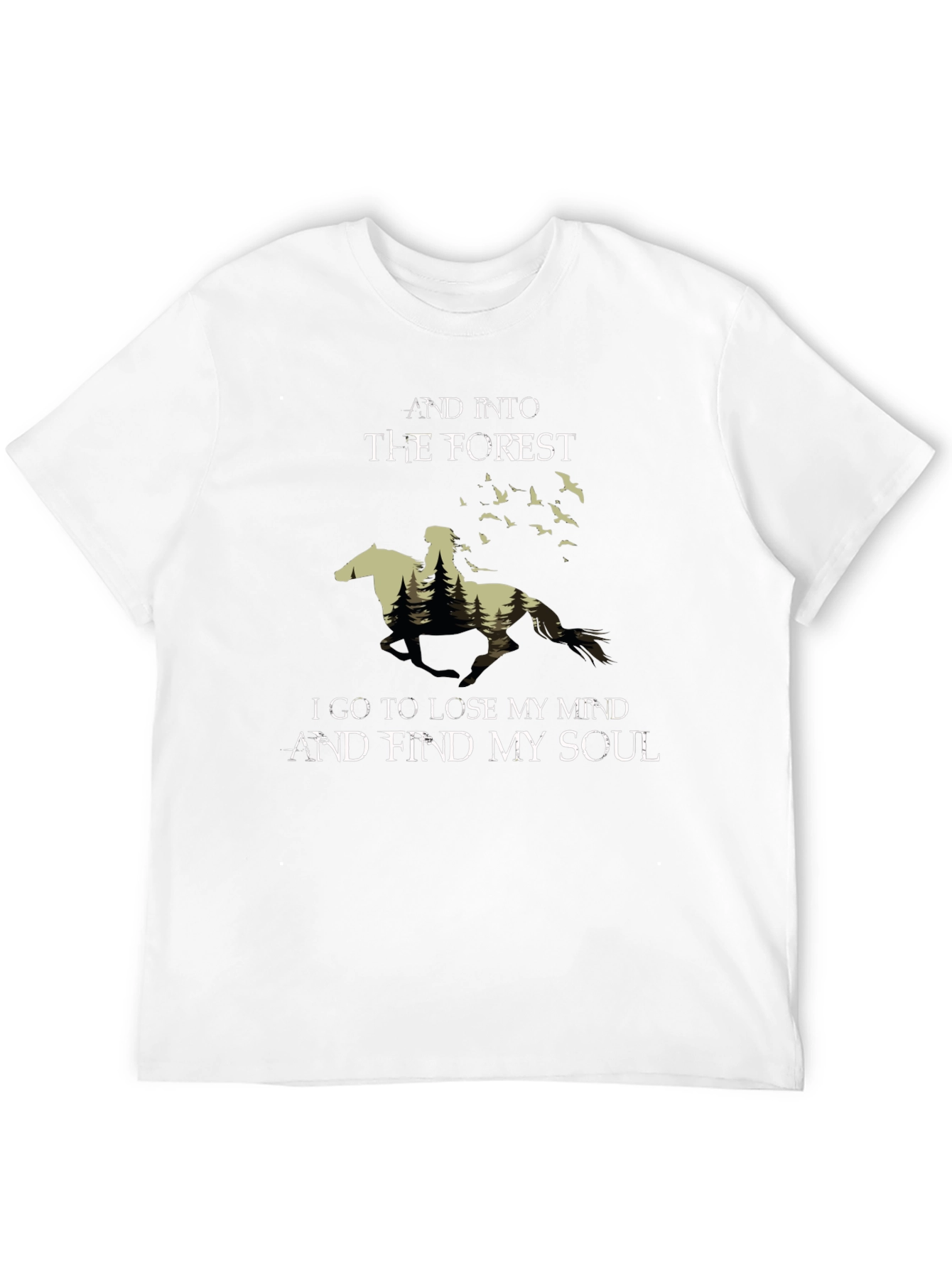 Black And Into the Forest Horse T-Shirt view 12