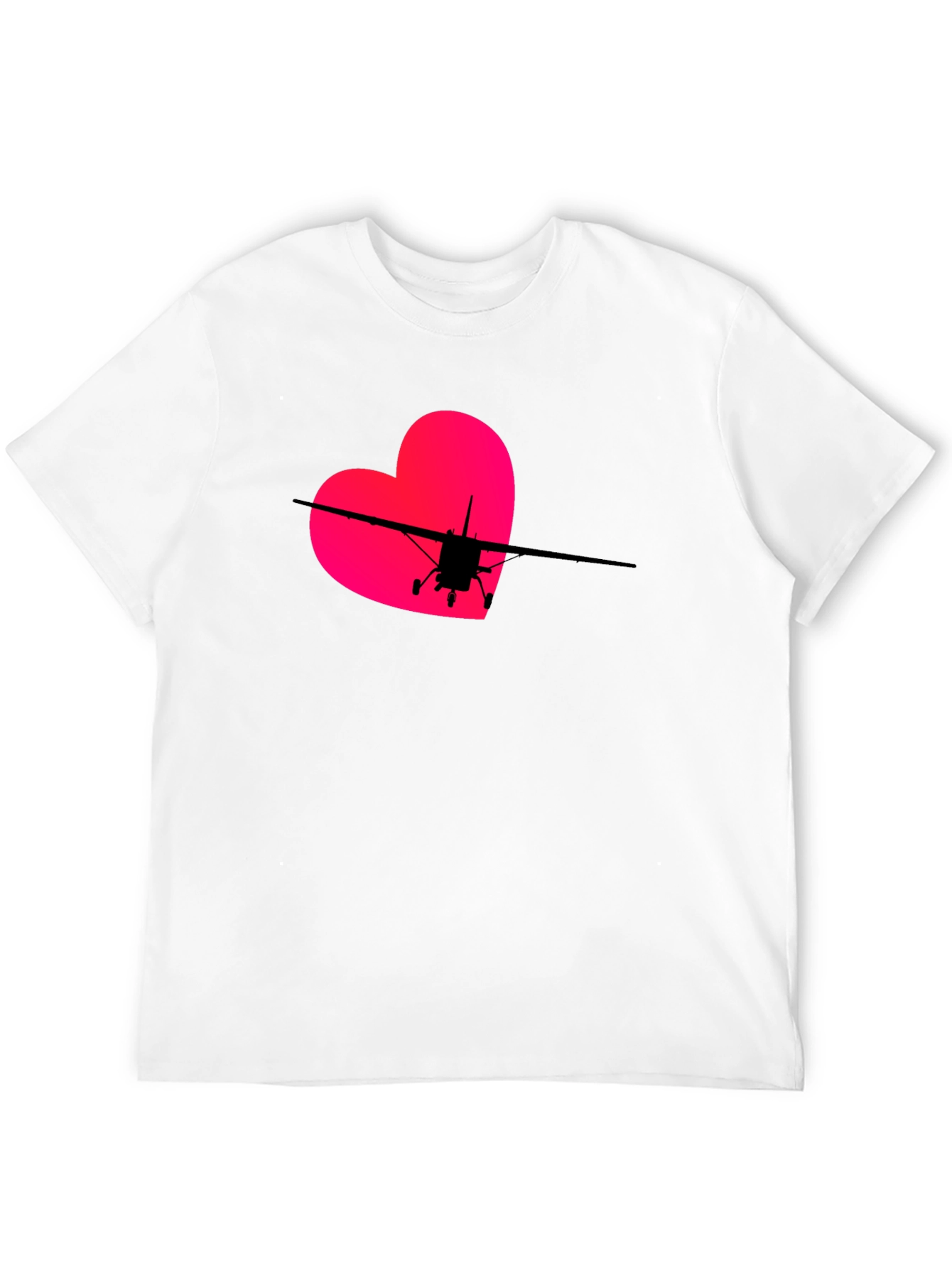 Black Pilot Heart T-Shirt - Aviation Love view 12